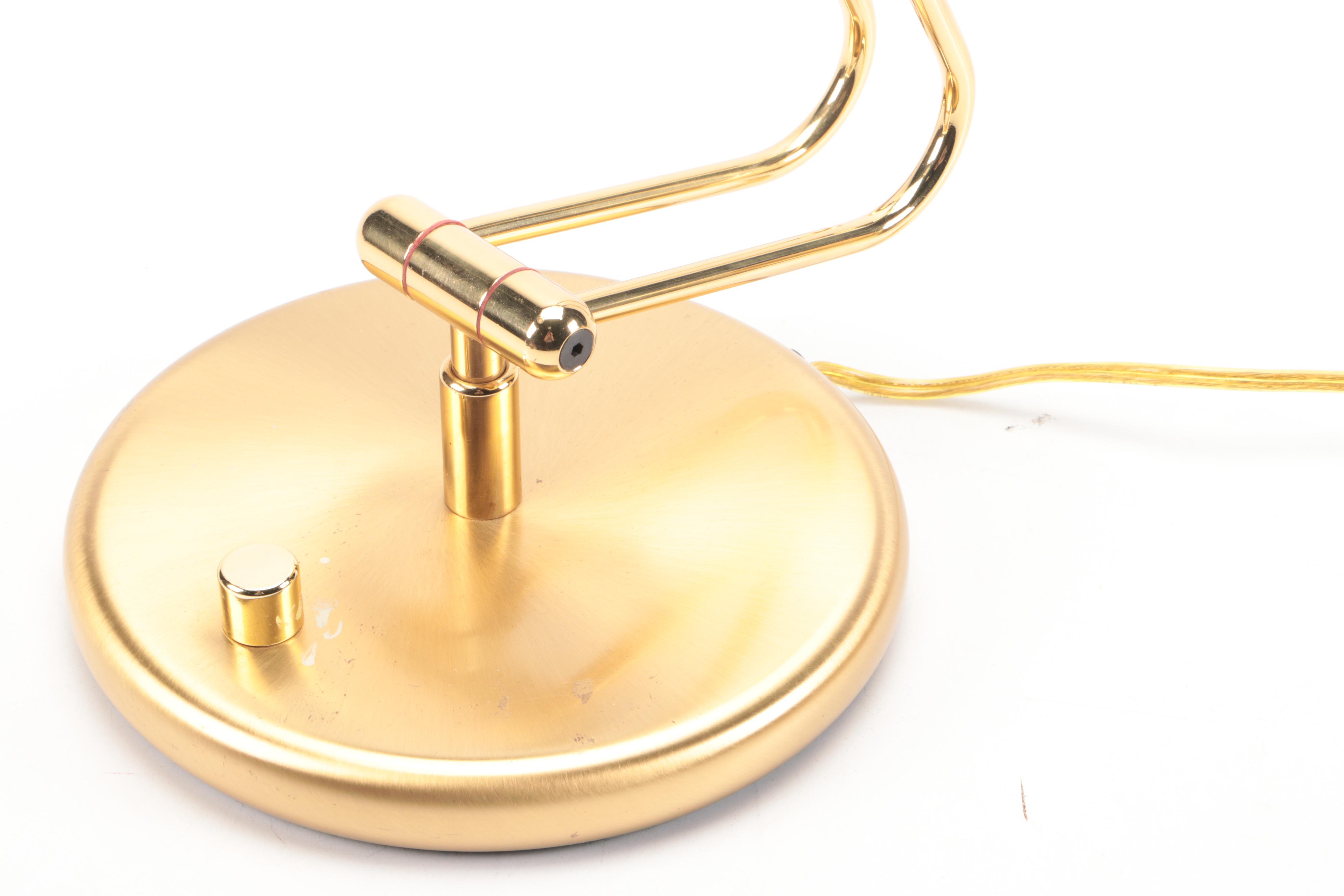 Brass Finish Table Lamp, Bristol Brass Planter, and More Brass Décor