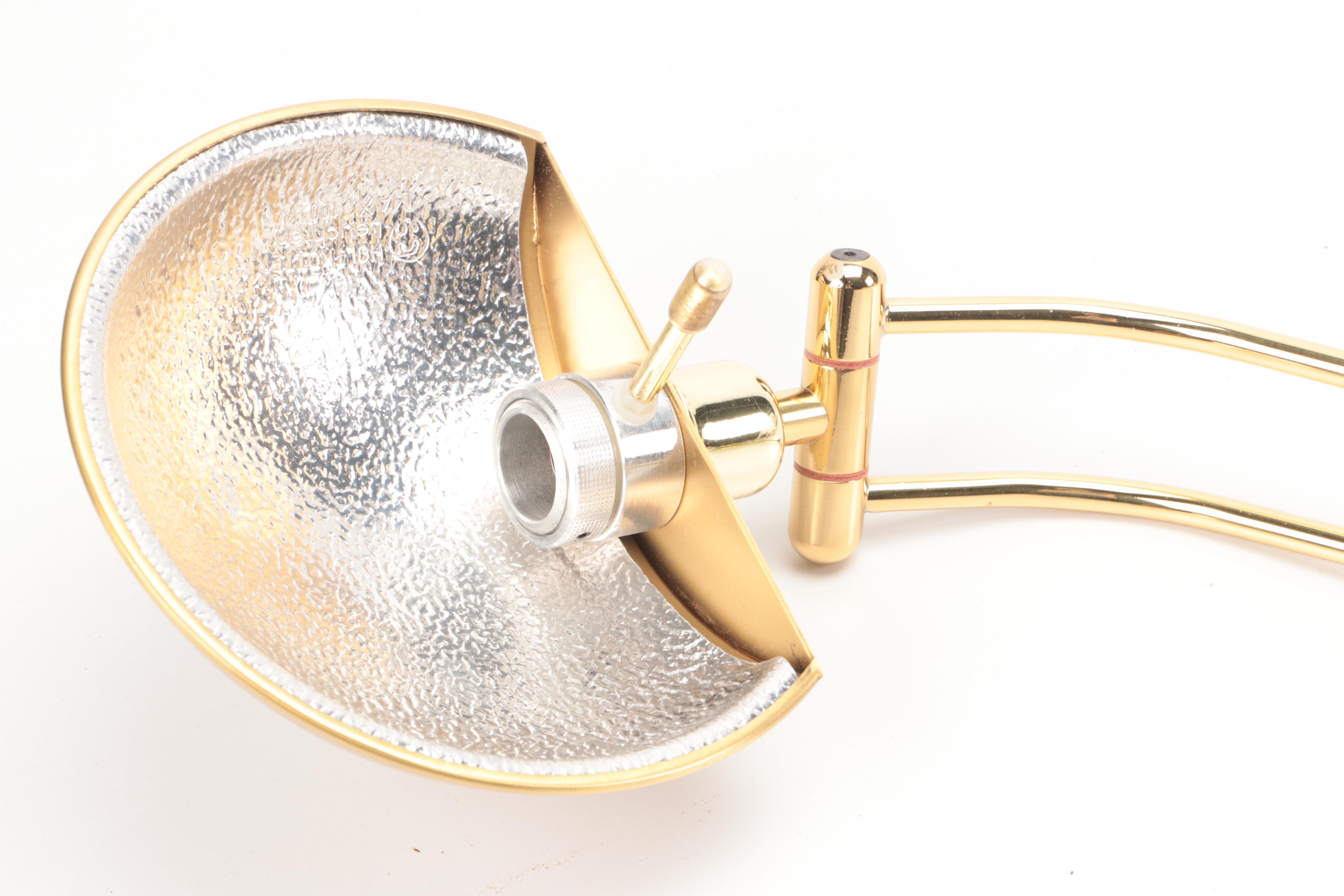 Brass Finish Table Lamp, Bristol Brass Planter, and More Brass Décor