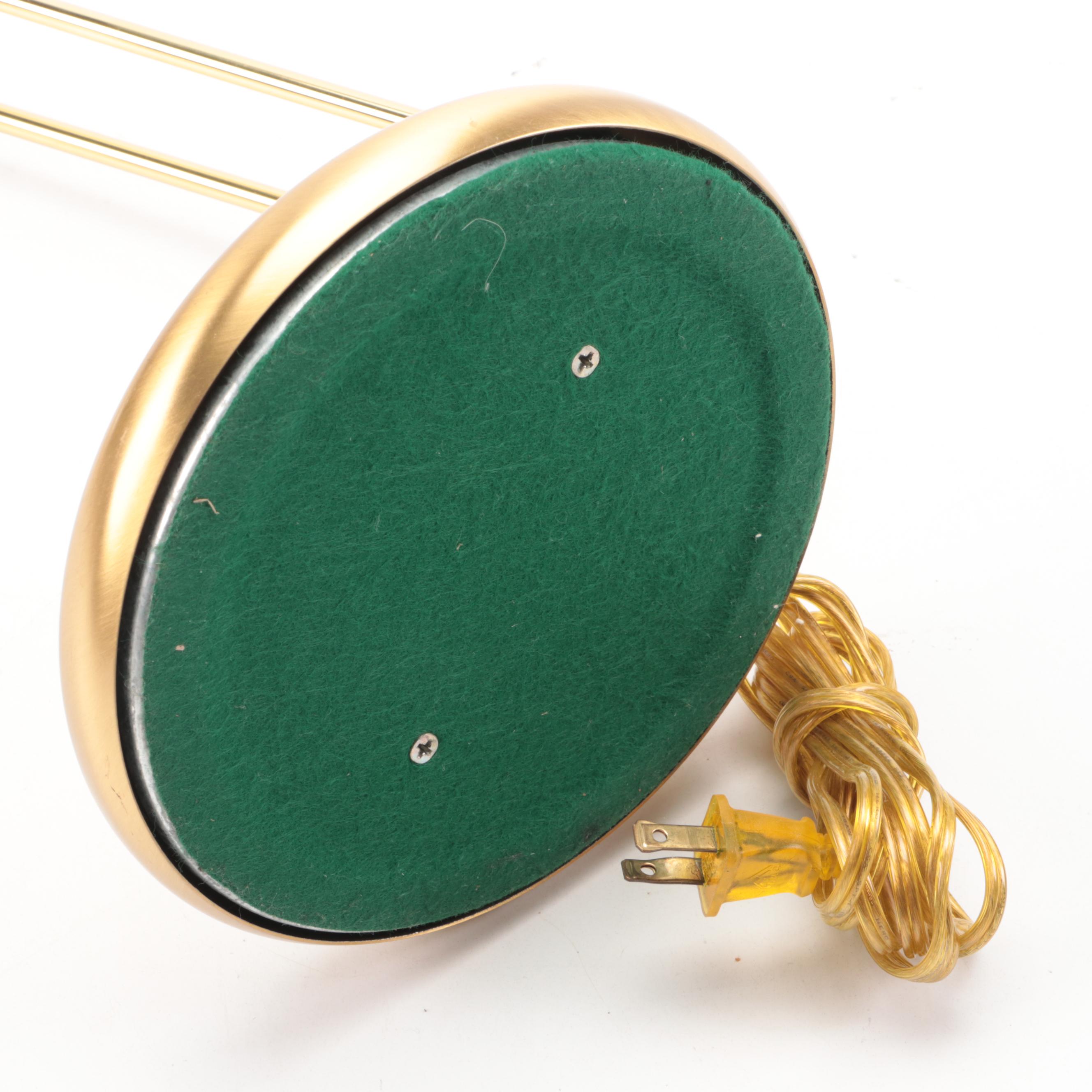 Brass Finish Table Lamp, Bristol Brass Planter, and More Brass Décor