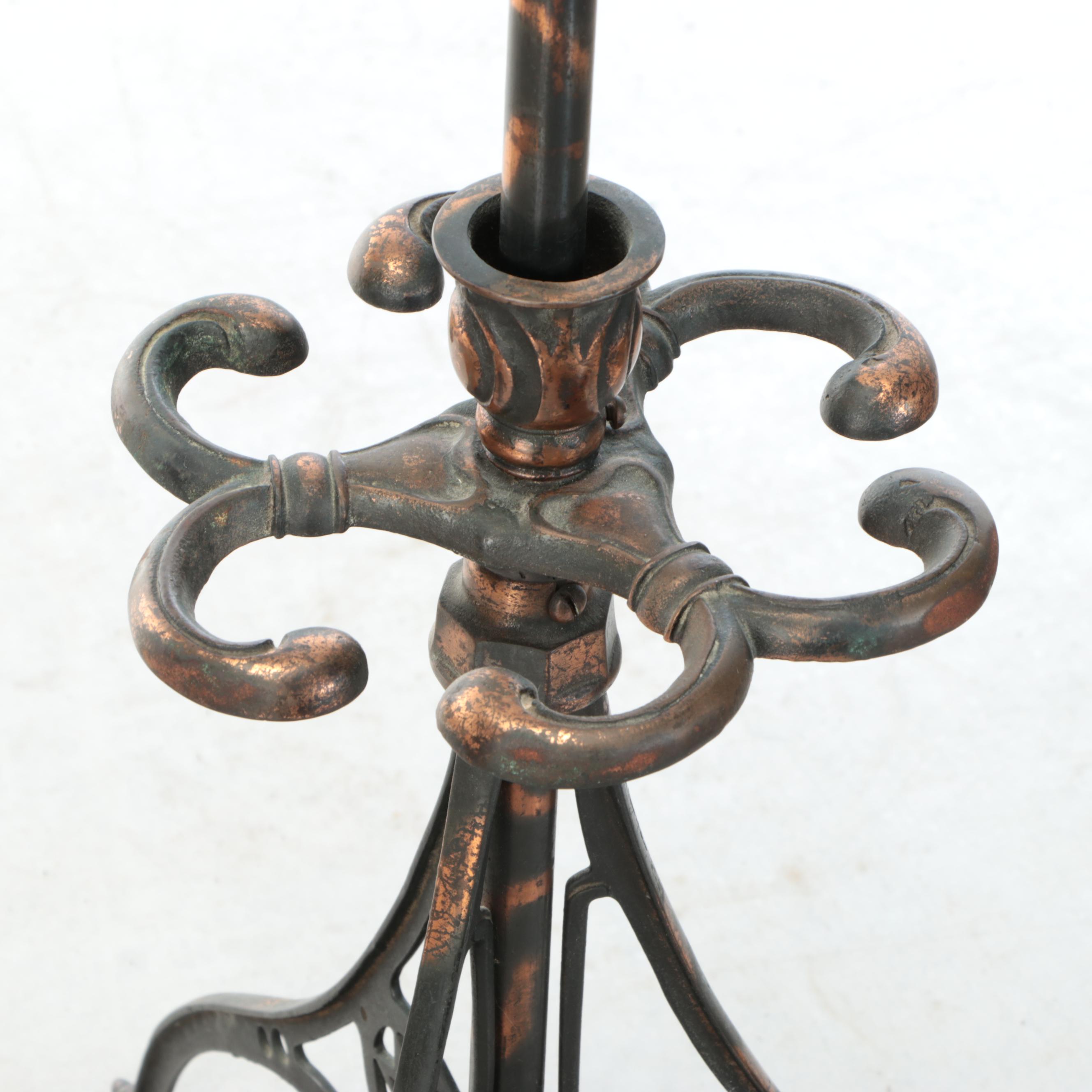 Art Nouveau Style Cast Iron Coat Rack and Umbrella Stand, Early 20th Century