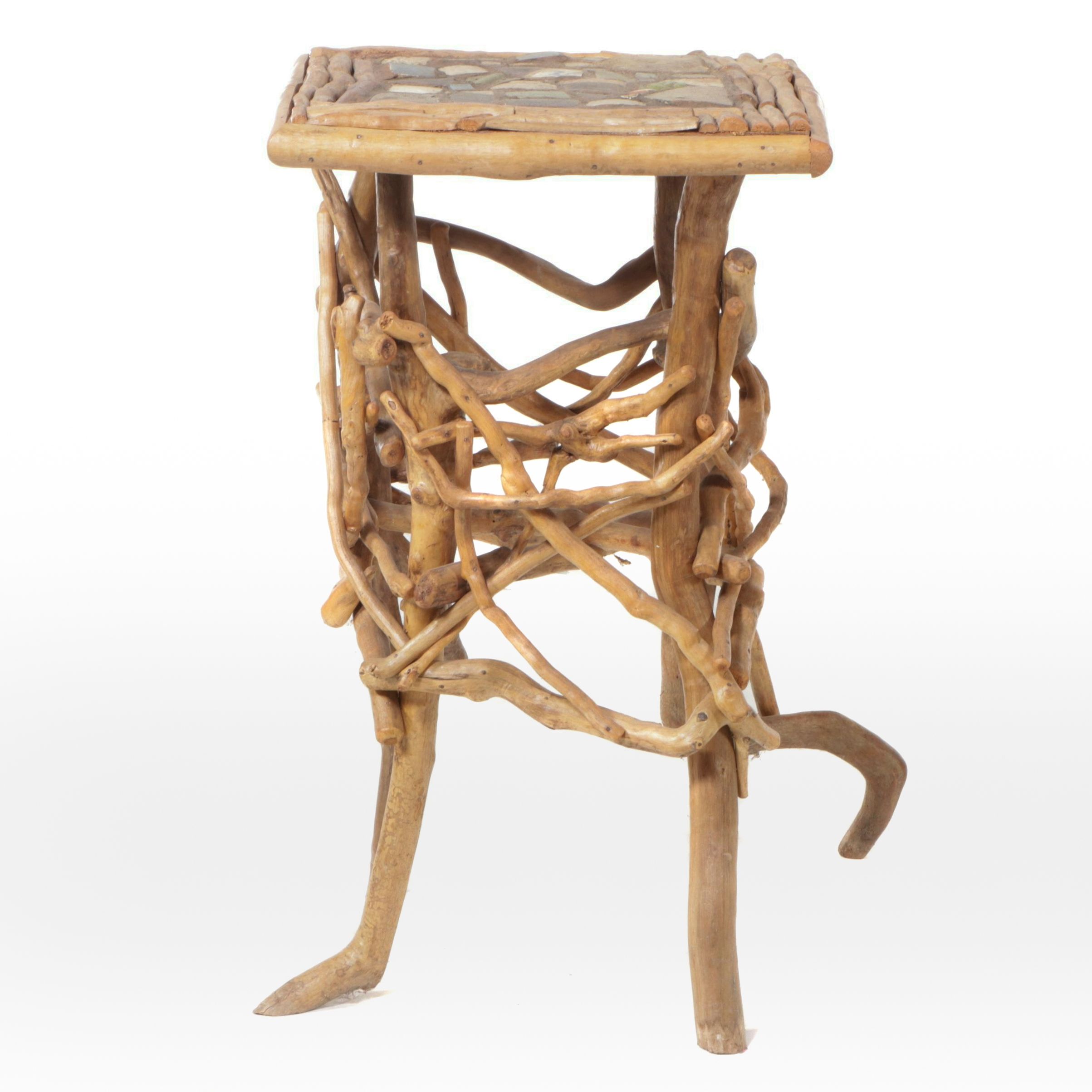Robert Beaven American Folk Art Root Wood Stand, 20th Century