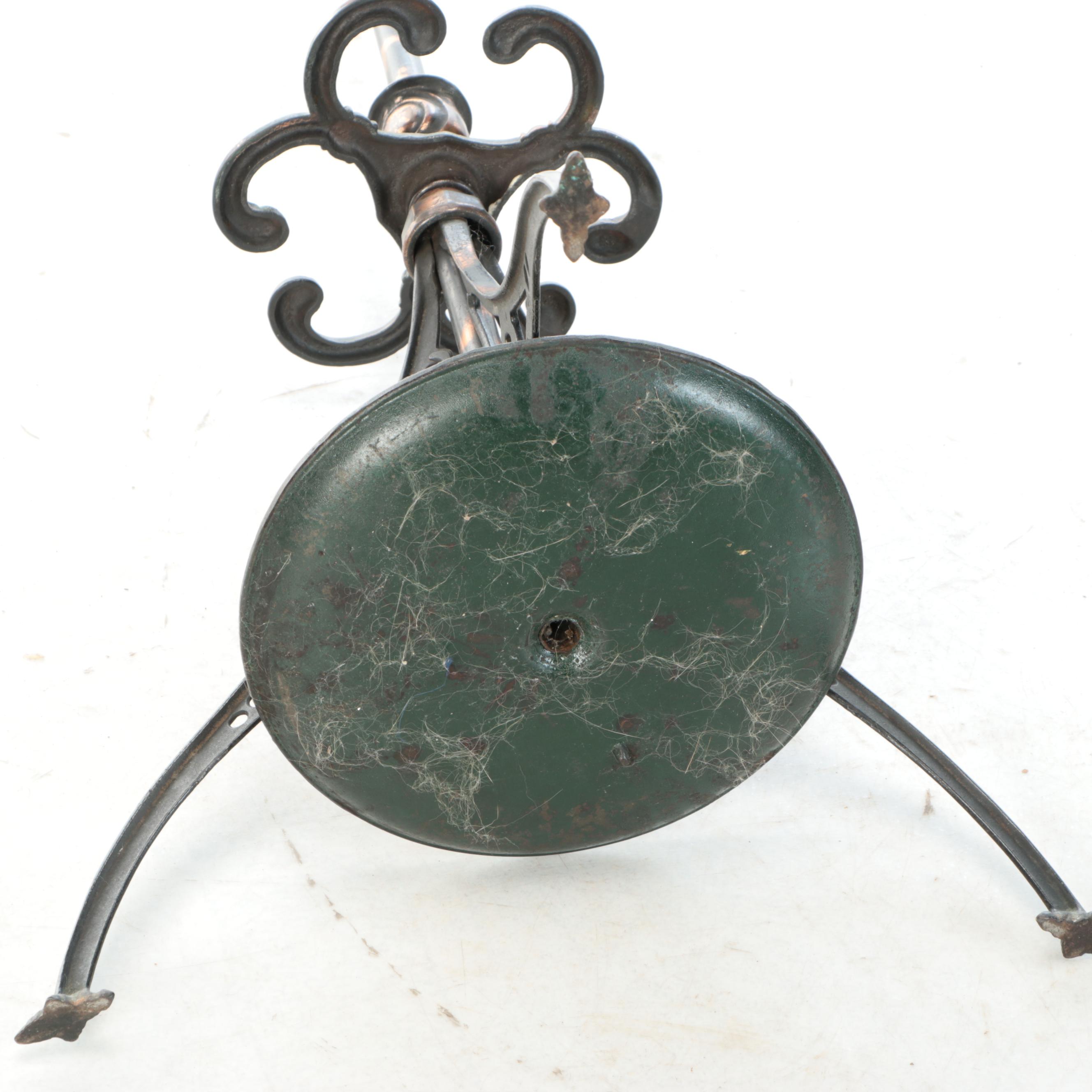 Art Nouveau Style Cast Iron Coat Rack and Umbrella Stand, Early 20th Century