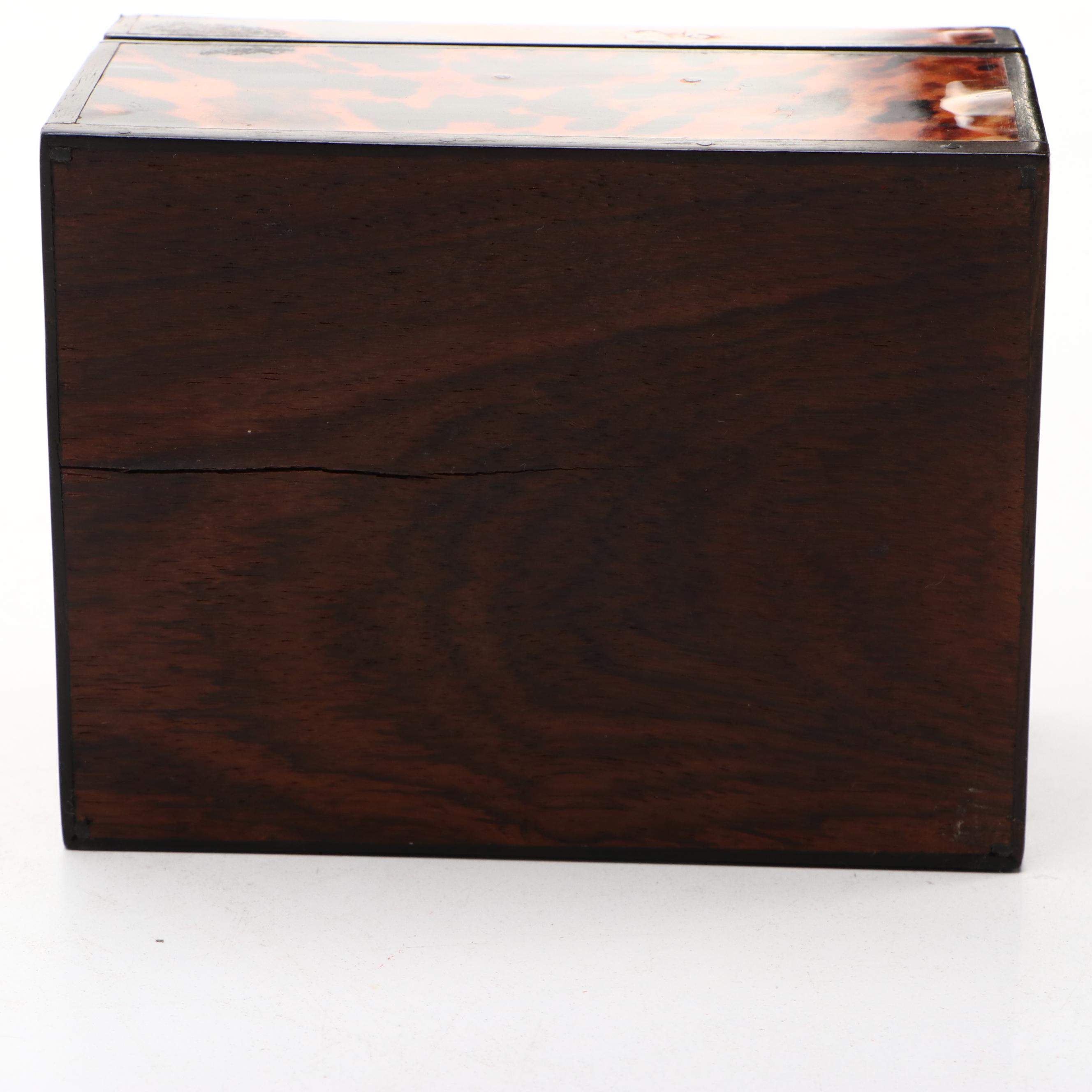 Faux Tortoiseshell Box, Chinese Resin Boy on Water Buffalo, & Hand-Painted Vase