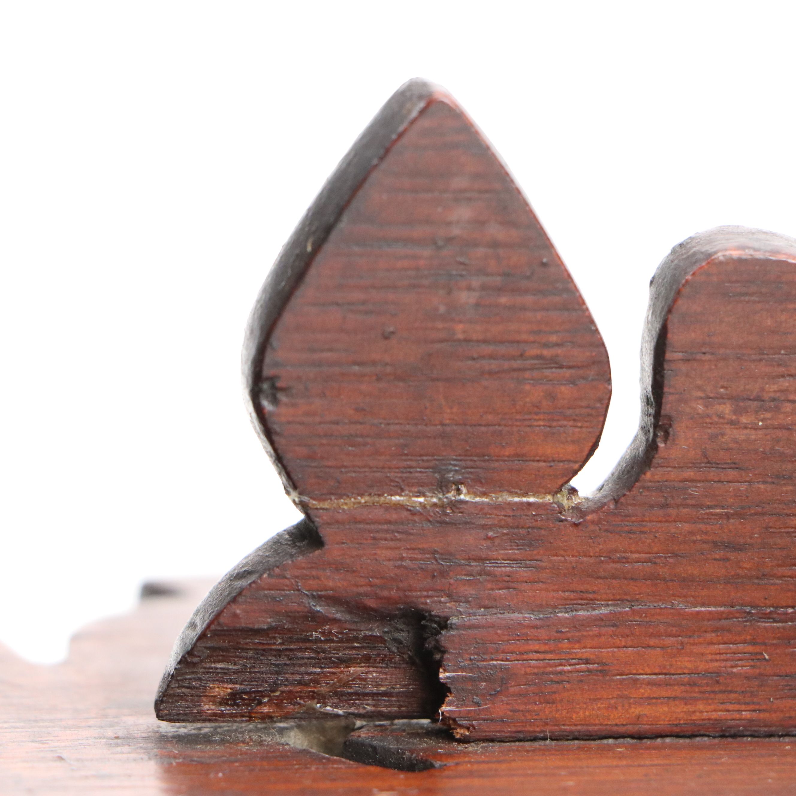Victorian Hand-Carved Wood Wall Shelf, 1866