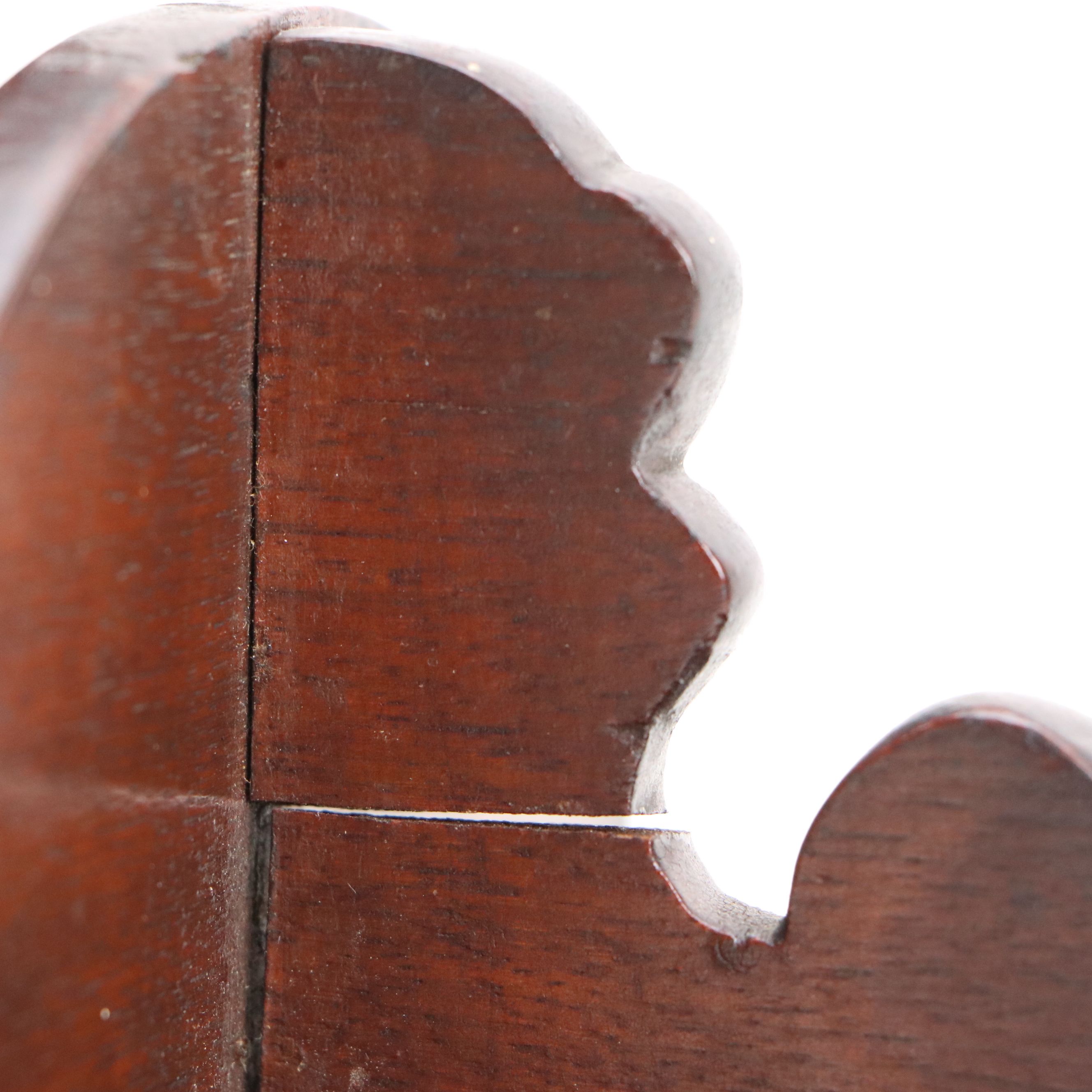 Victorian Hand-Carved Wood Wall Shelf, 1866