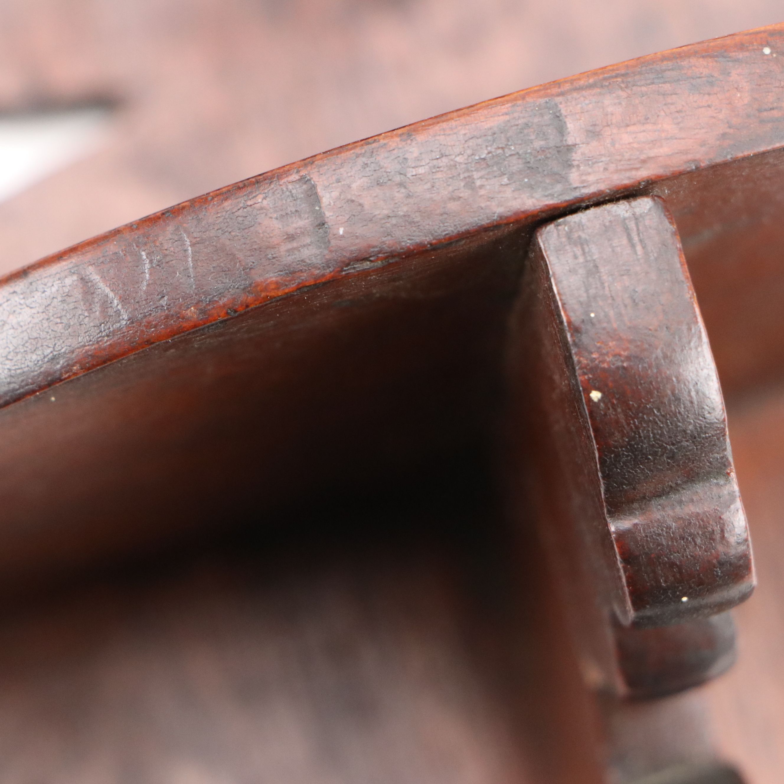 Victorian Hand-Carved Wood Wall Shelf, 1866