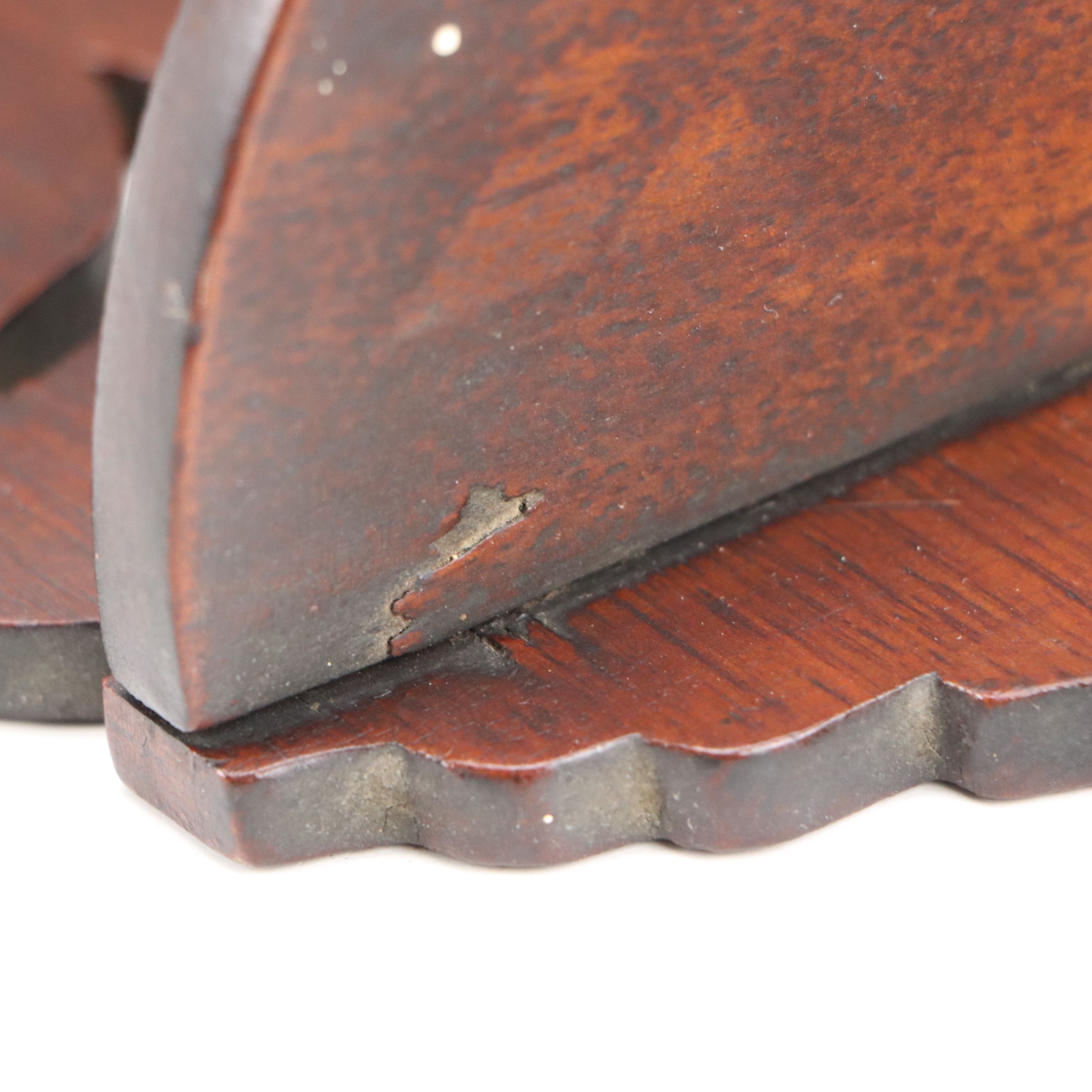 Victorian Hand-Carved Wood Wall Shelf, 1866