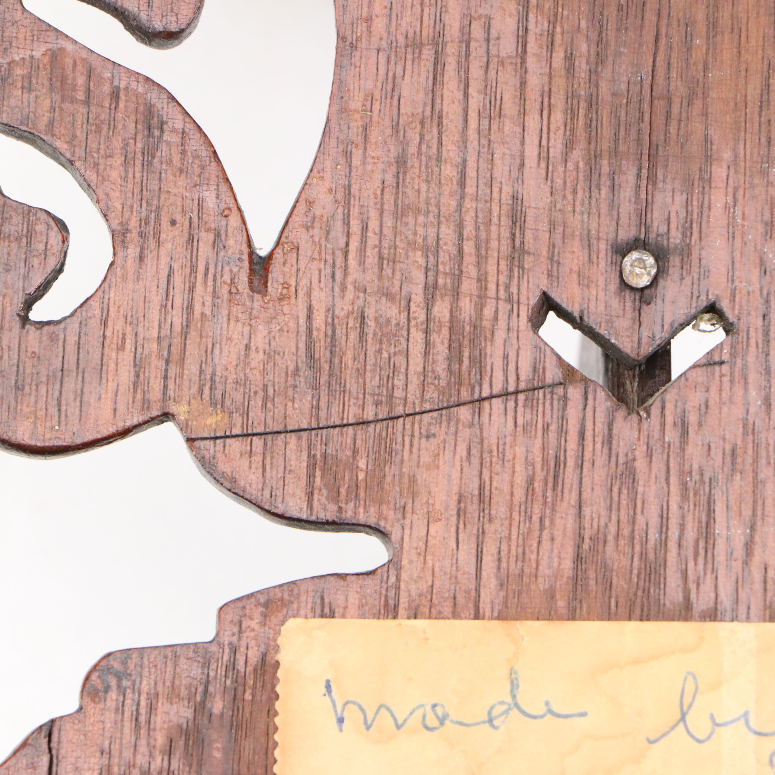 Victorian Hand-Carved Wood Wall Shelf, 1866