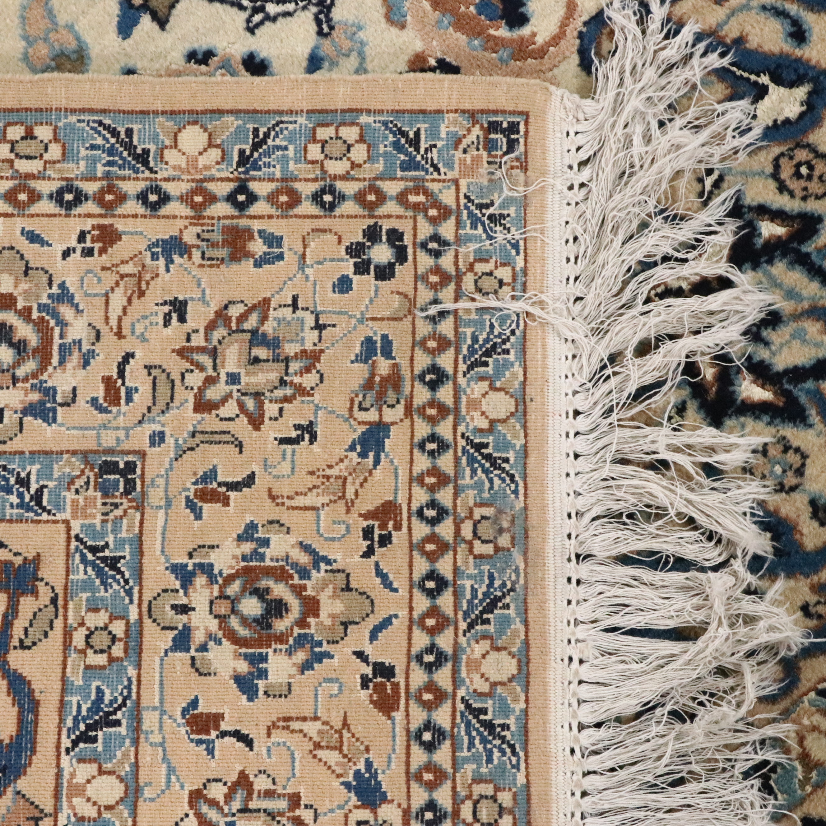 4'9 x 8'4 Hand-Knotted Persian Nain Area Rug