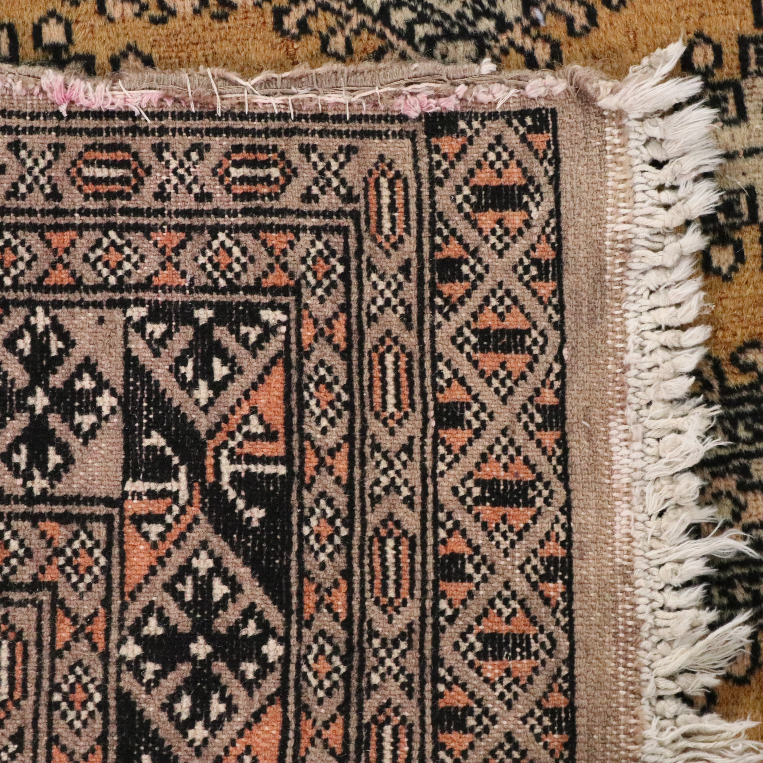 4'4 x 6'6 Hand-Knotted Pakistani Bokhara Area Rug