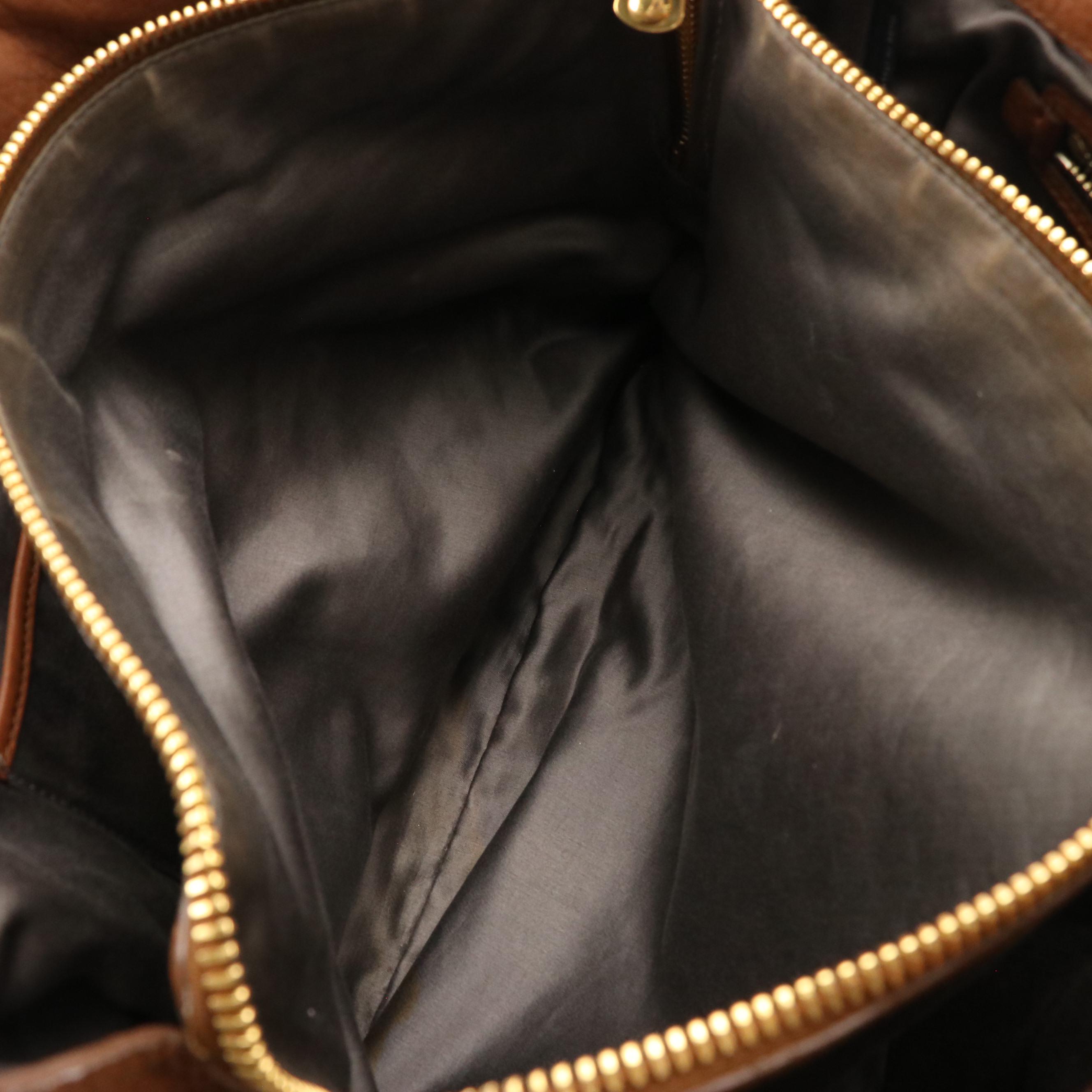 Miu Miu Large Top Handle Tote in Caramel Brown Calfskin Leather