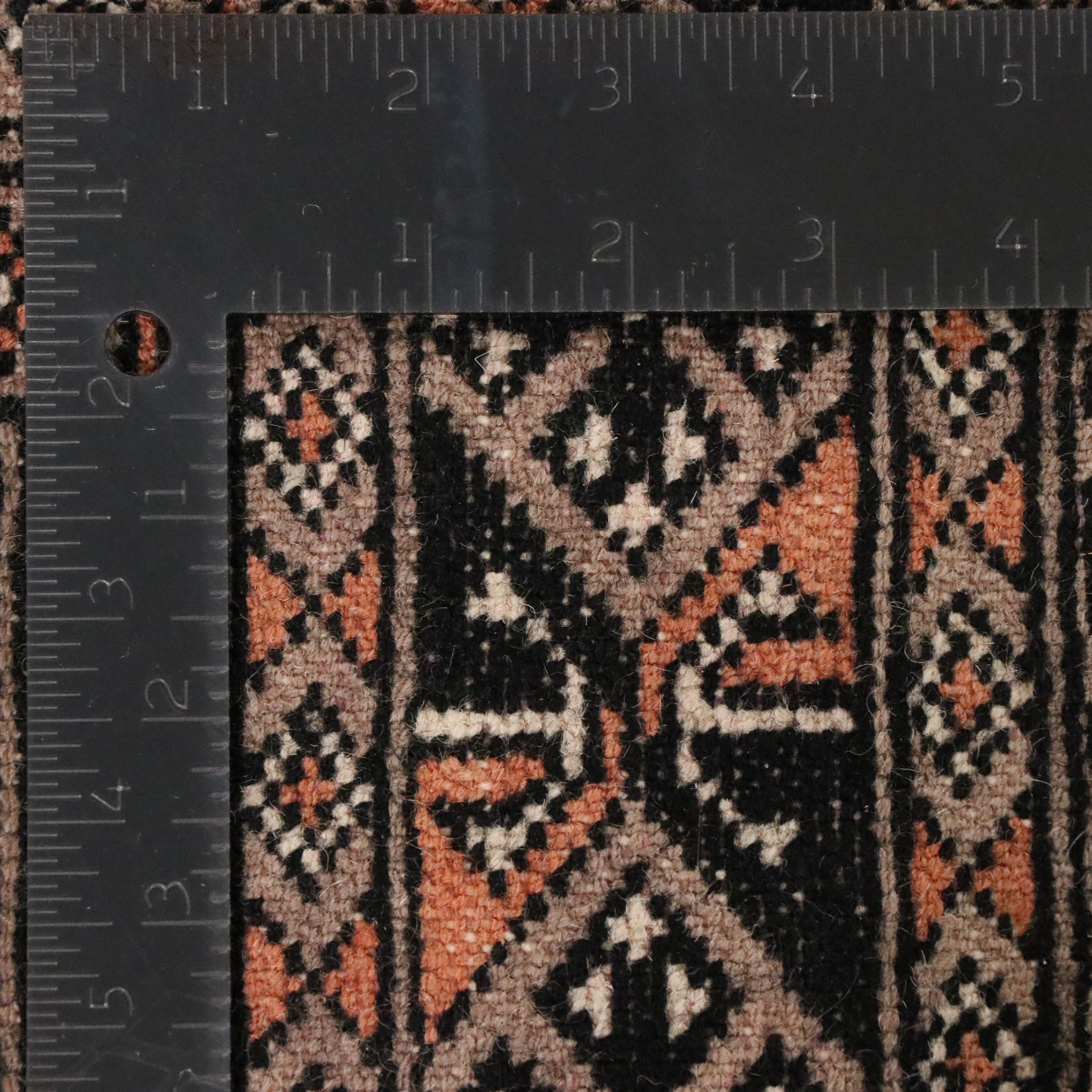 4'4 x 6'6 Hand-Knotted Pakistani Bokhara Area Rug