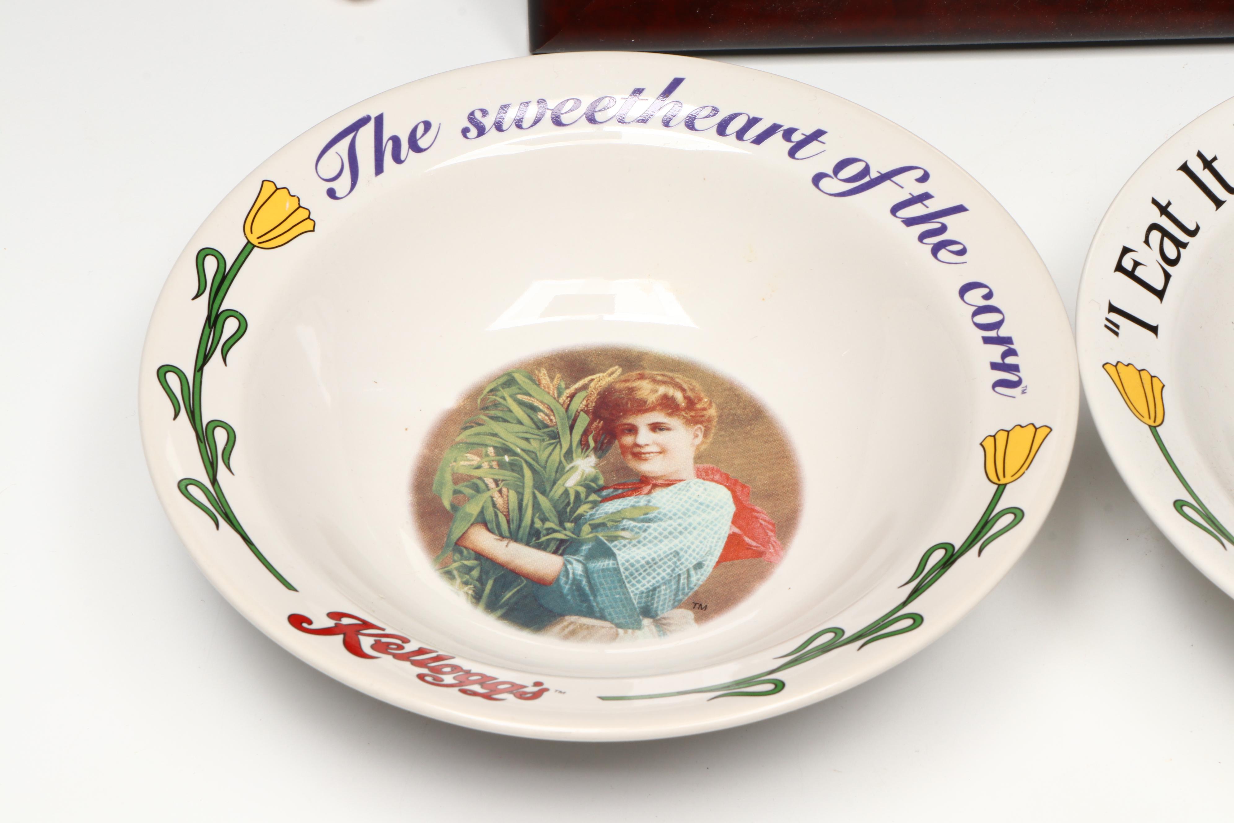 Kellogg's Novelty Cereal Bowls with Bear Honey Pot and More Décor