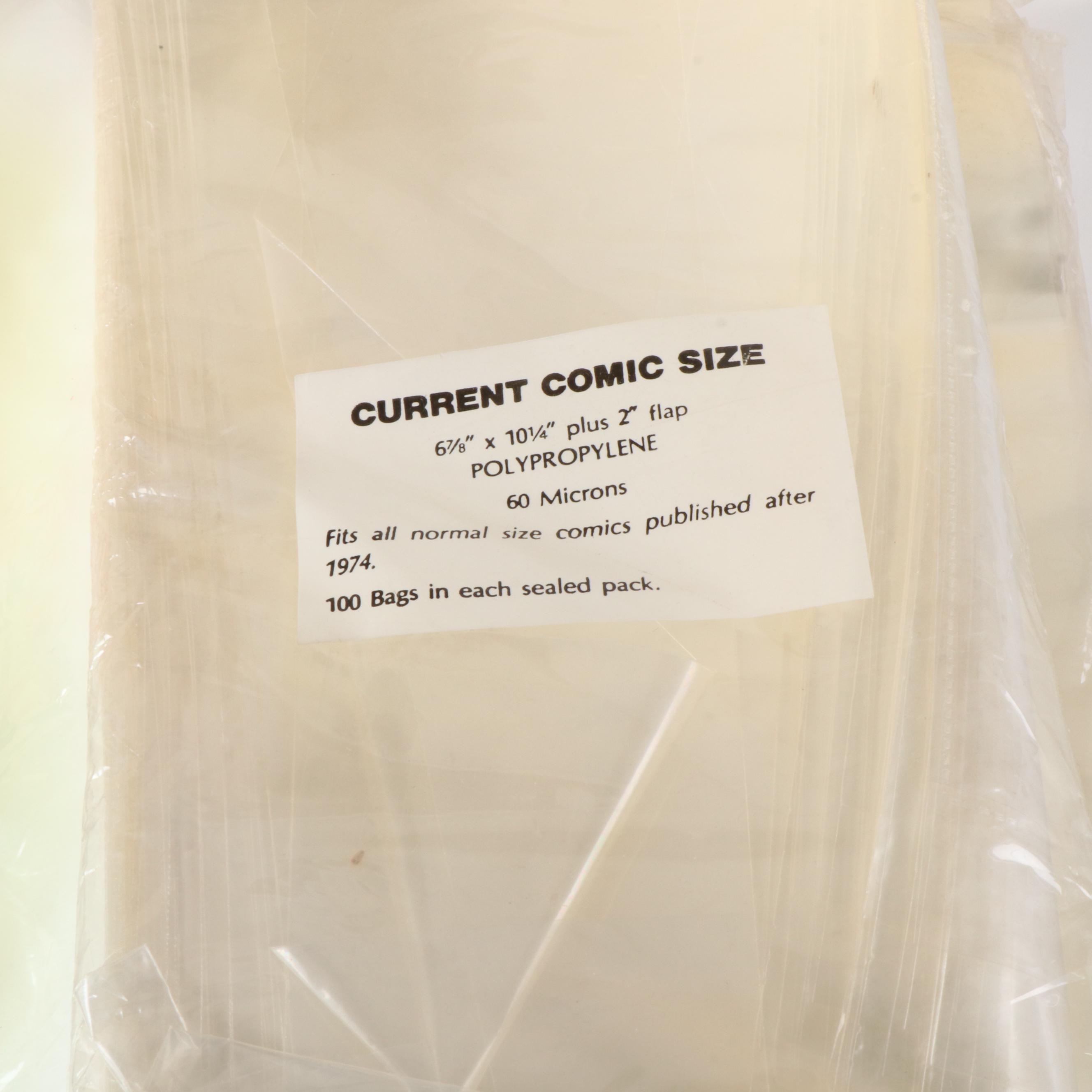 Cardboard Separators, Plastic Sleeves and White Cards for Storing Comic Books