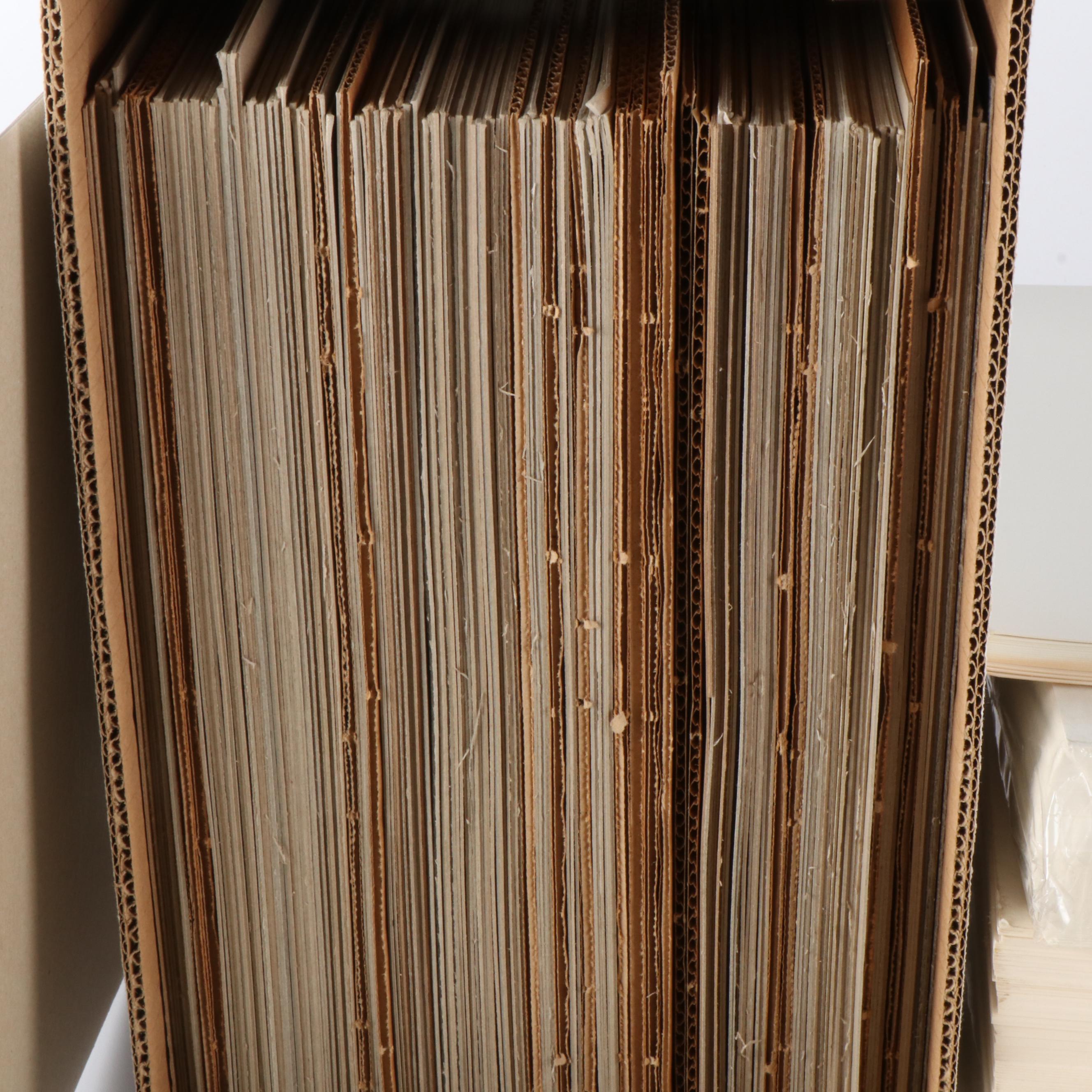 Cardboard Separators, Plastic Sleeves and White Cards for Storing Comic Books