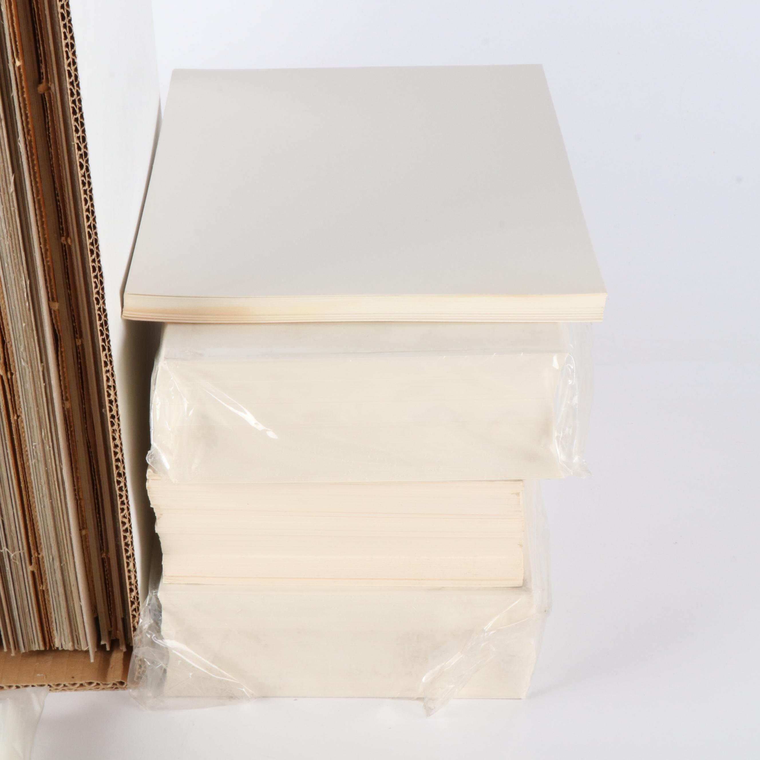 Cardboard Separators, Plastic Sleeves and White Cards for Storing Comic Books