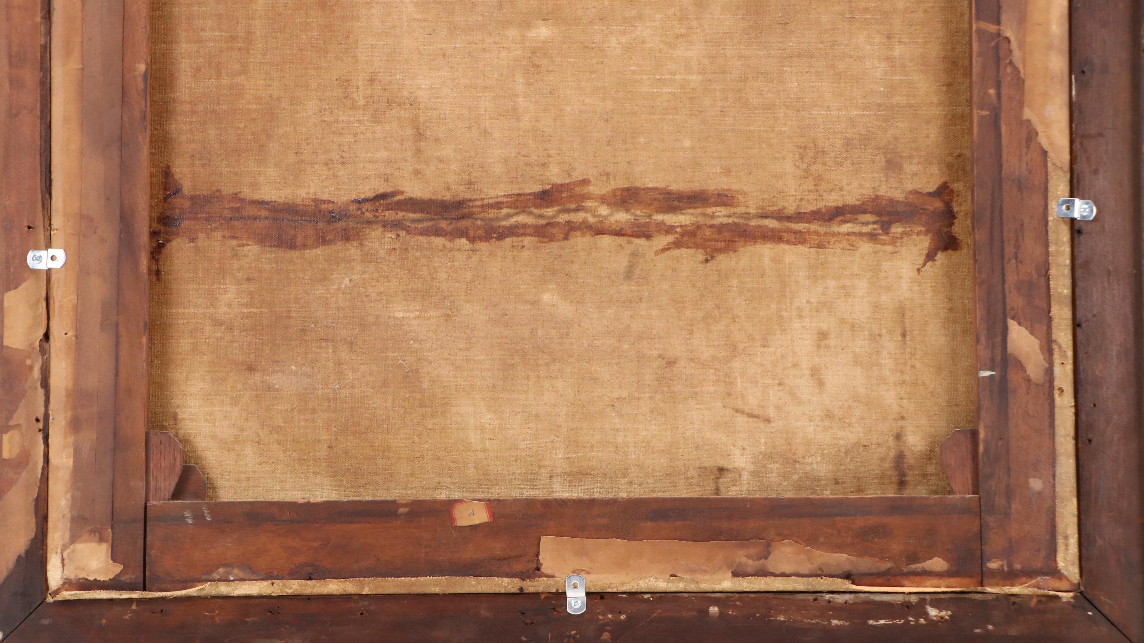 English School Oil Portrait of a Woman with a Muff, Circa 1785