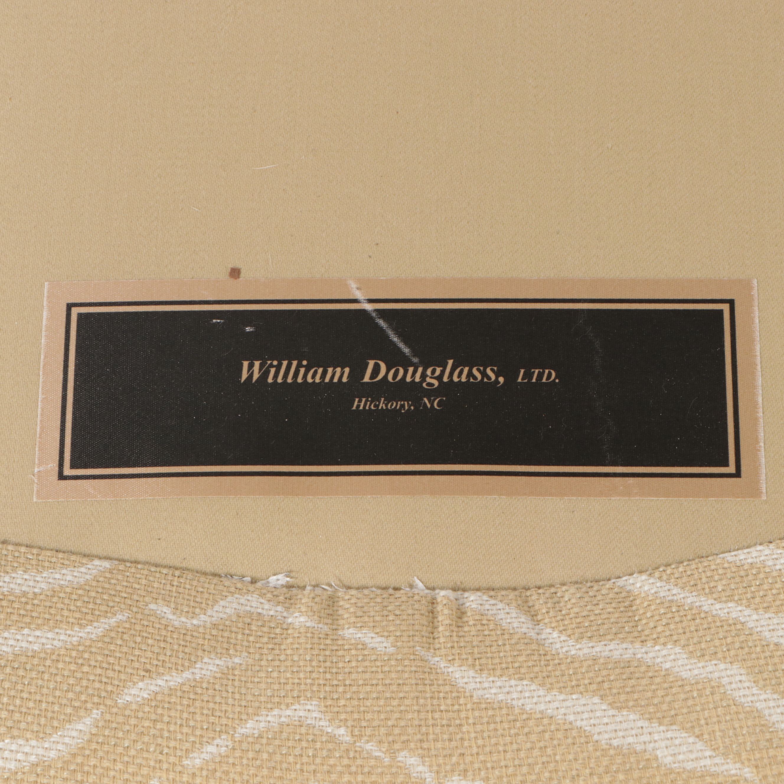 William Douglass Blonde Zebra Print Tufted and Upholstered Chaise Lounge