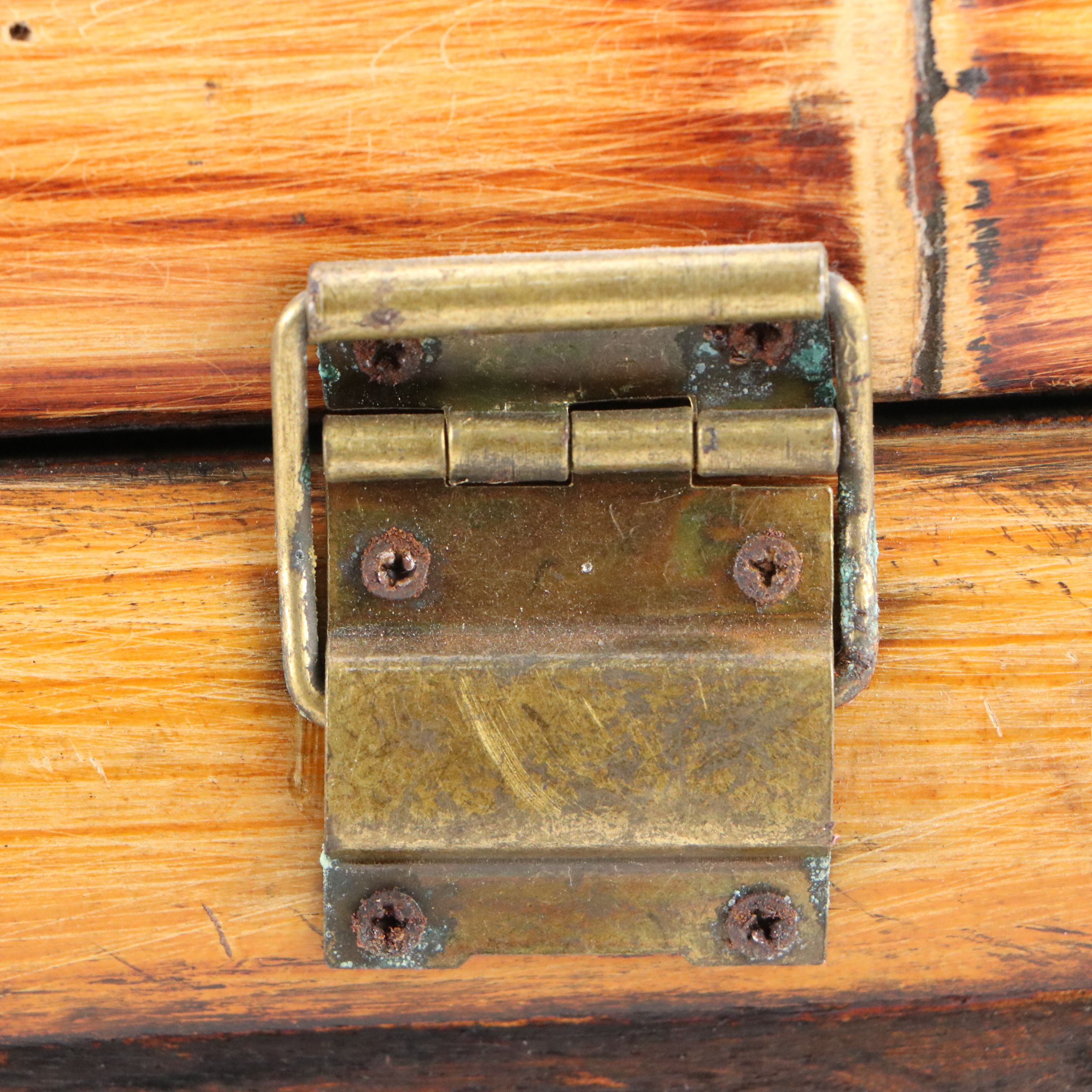 Handmade Bamboo and Rattan Chest with Butterfly Motif