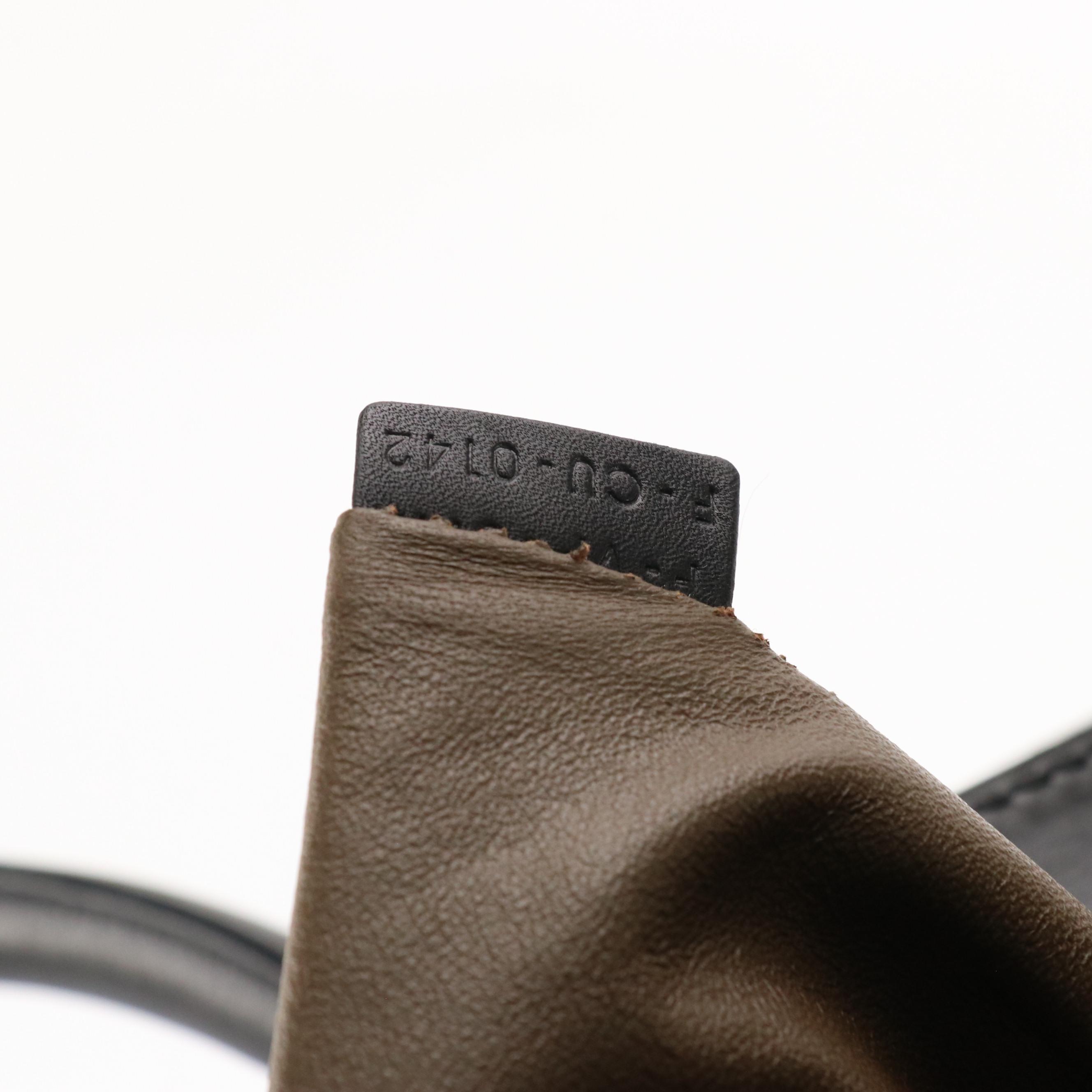 Céline Mini Luggage Tote in Bicolor Nubuck and Black Leather