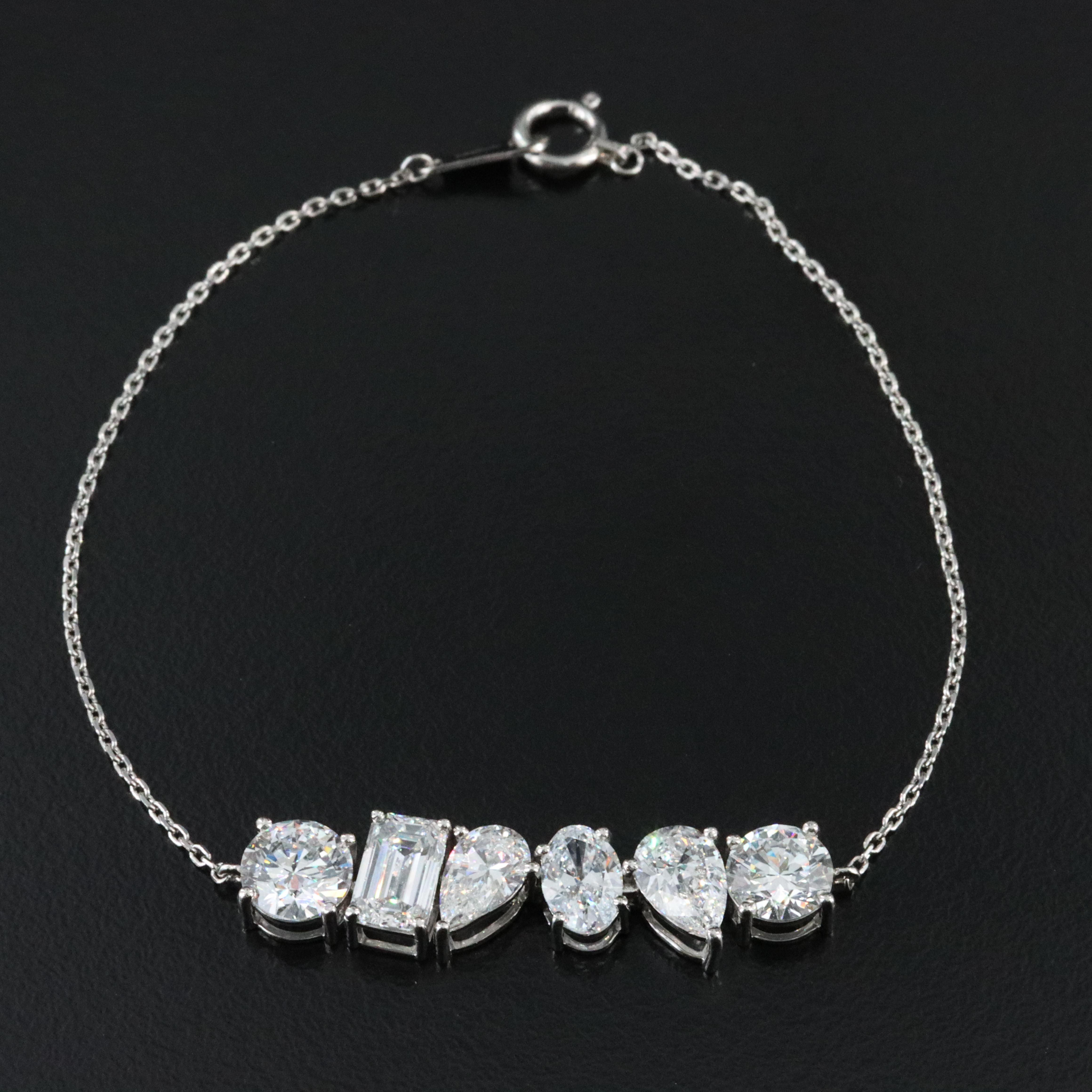 Platinum 4.90 CTW Lab Grown Diamond Bracelet