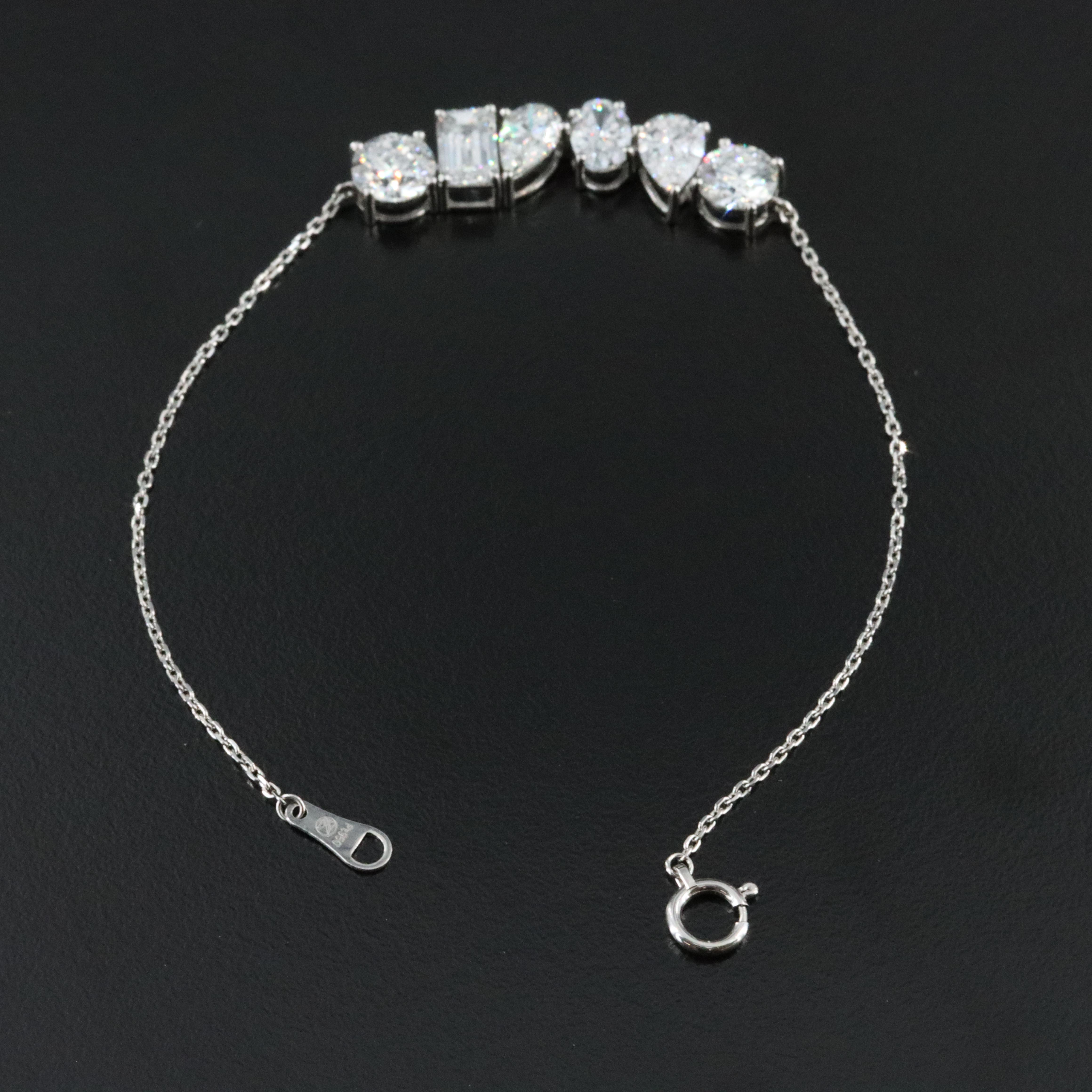 Platinum 4.90 CTW Lab Grown Diamond Bracelet