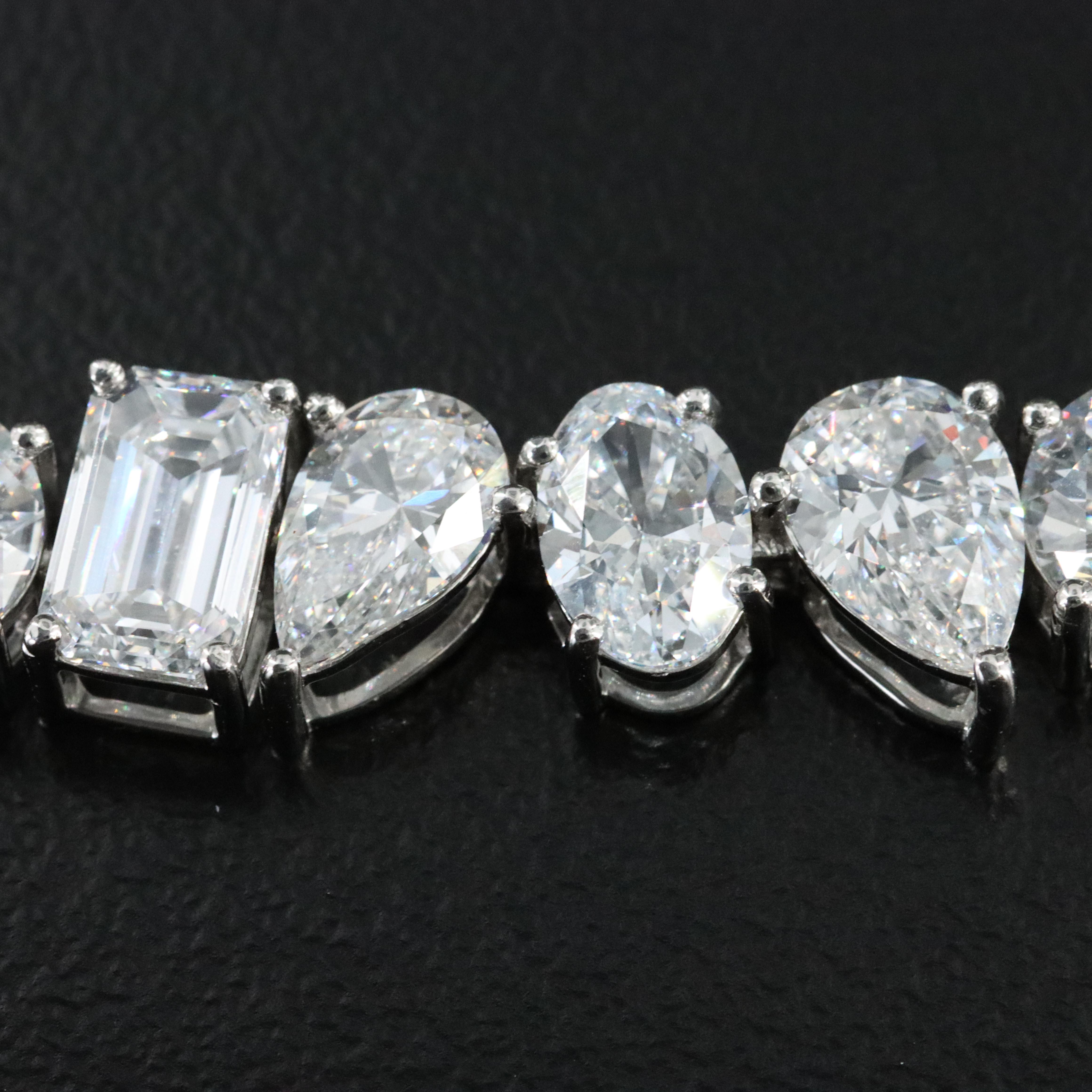 Platinum 4.90 CTW Lab Grown Diamond Bracelet