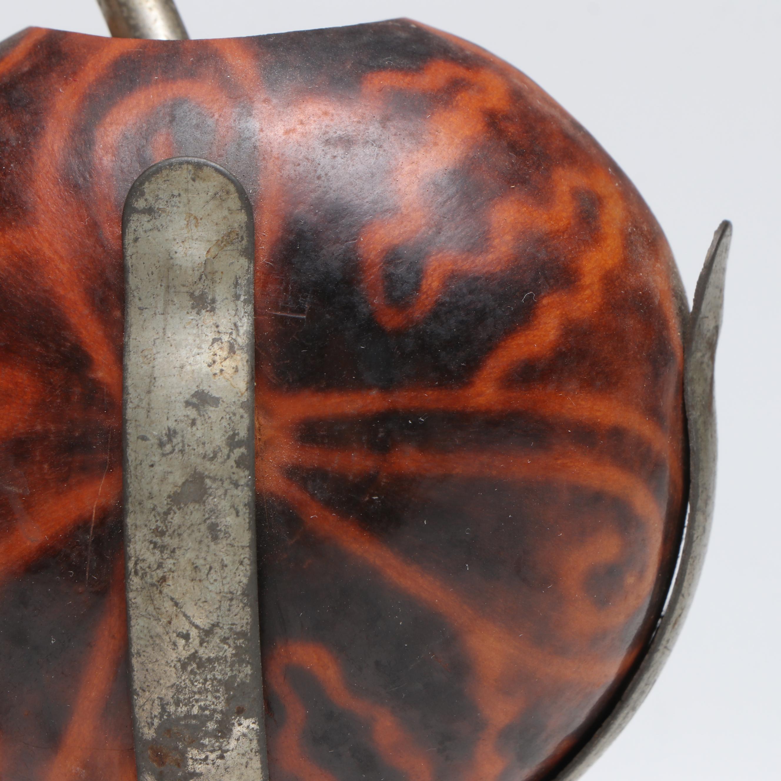 Yerba Mate Gourd, Spoon and Container with Sake Decanter and Cups