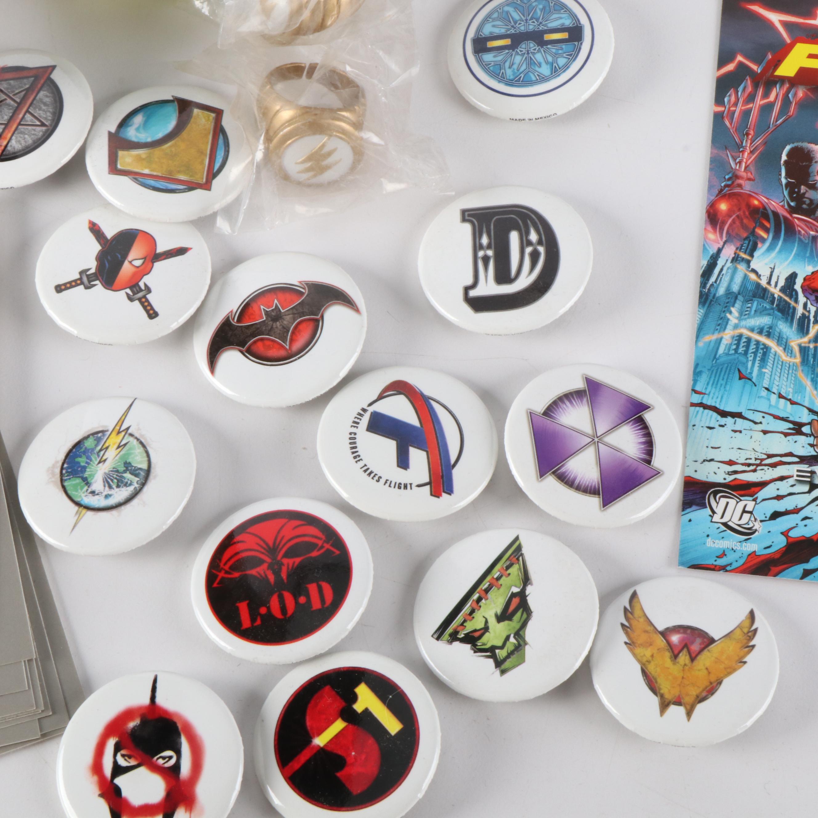 Comic Book Previews, Buttons, Stickers and Stamps