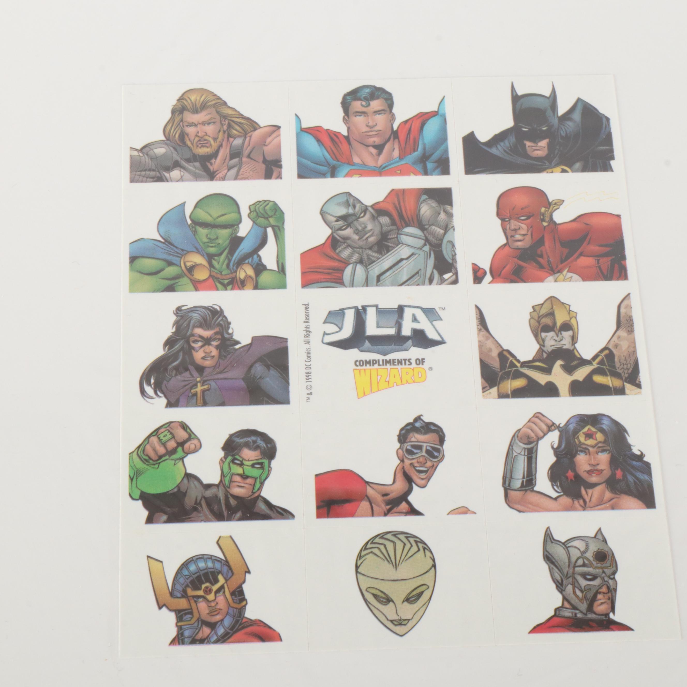 Comic Book Previews, Buttons, Stickers and Stamps