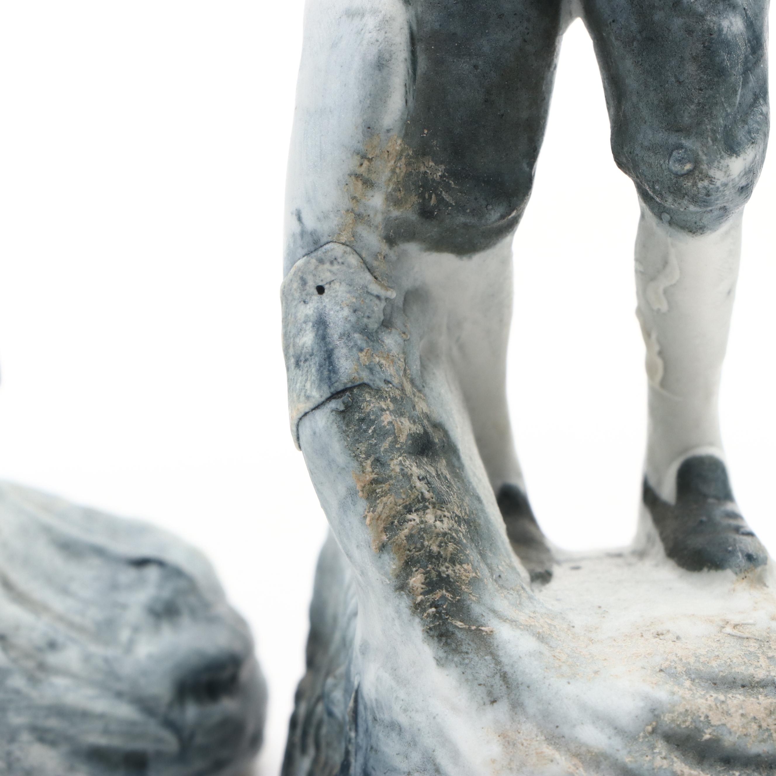 German Bisque Dwarf Band and Other Figurines, Late 19th/Early 20th Century