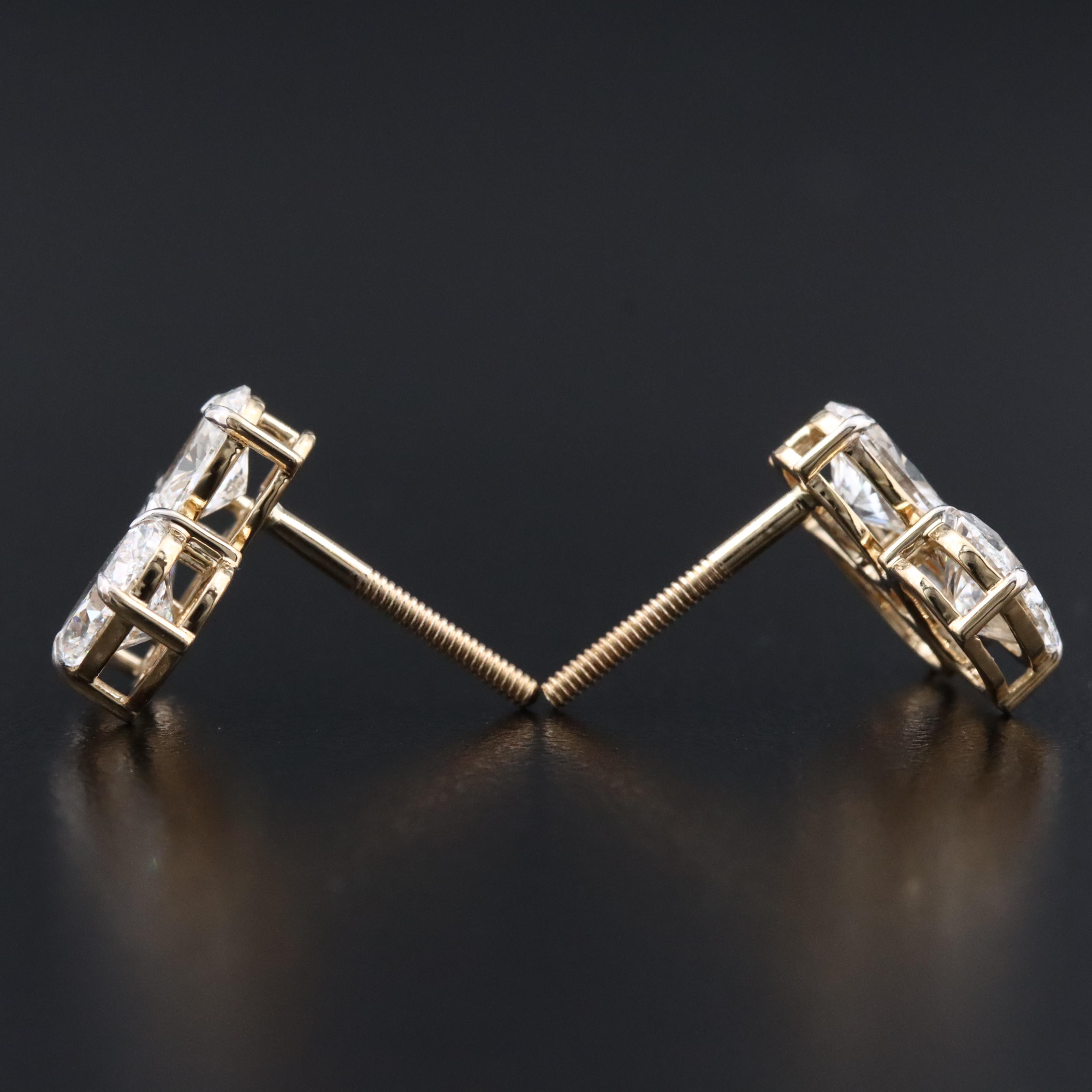 14K 3.63 CTW Lab Grown Diamond Earrings
