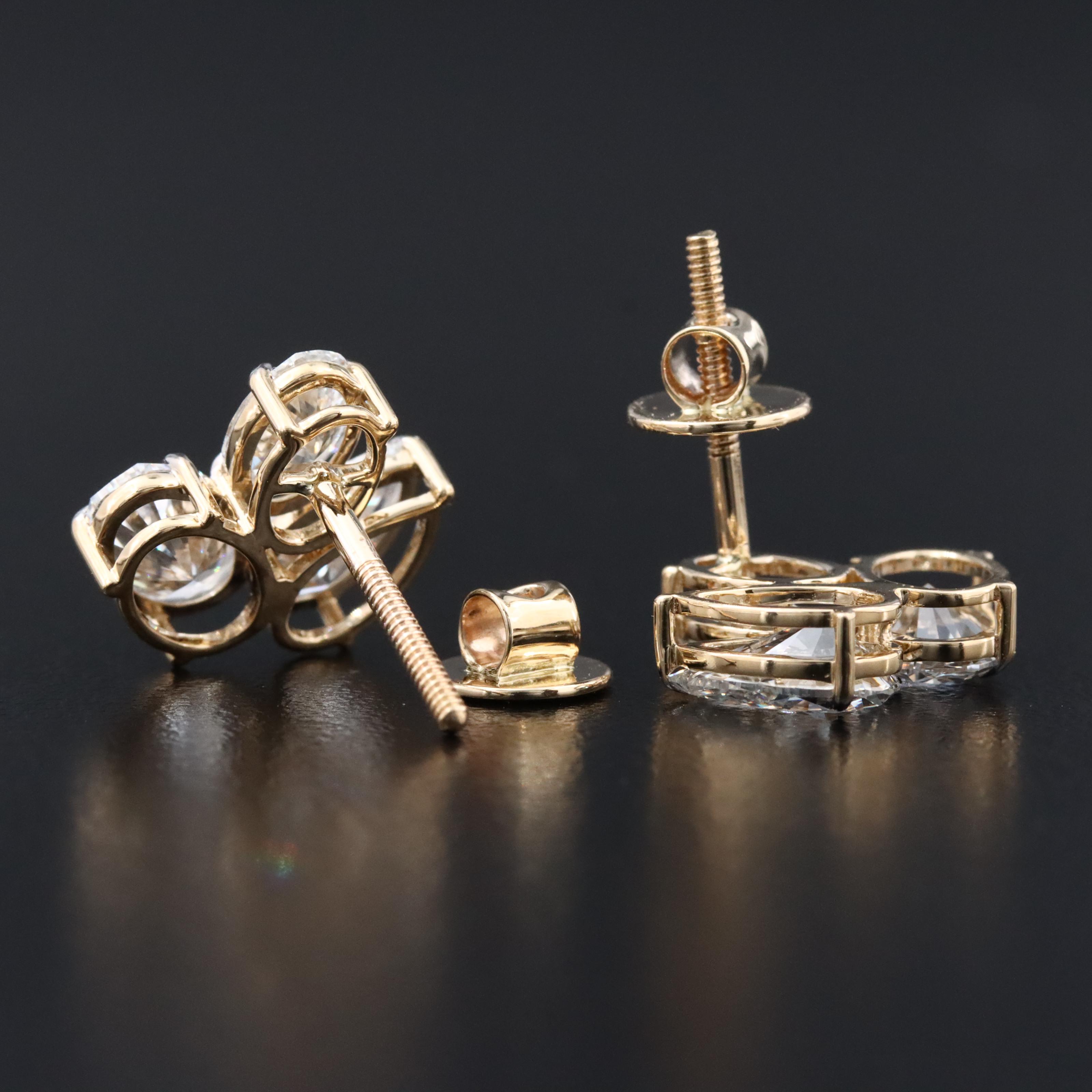 14K 3.63 CTW Lab Grown Diamond Earrings