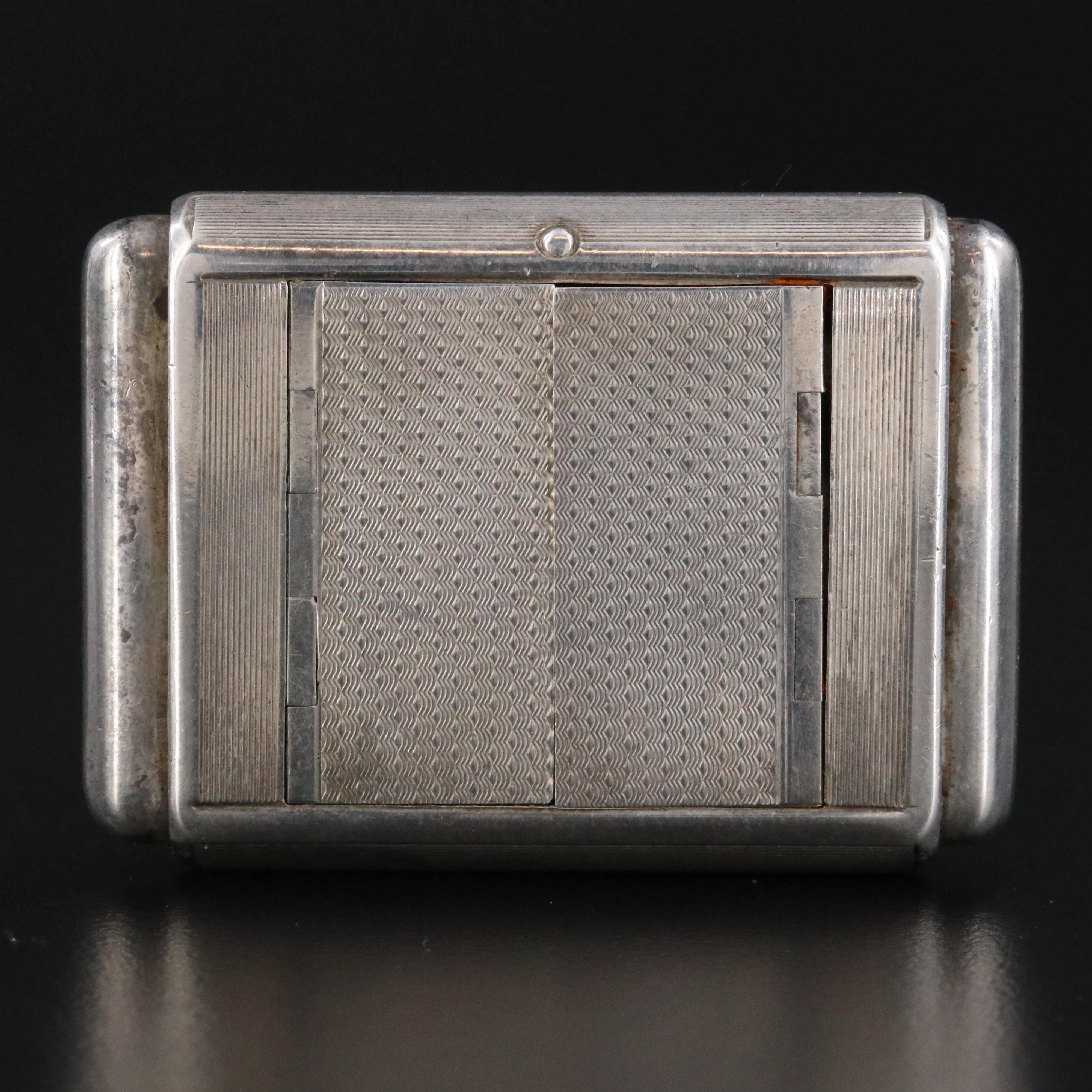 Tavannes "La Captive" Sterling Art Deco Swiss Travel Clock