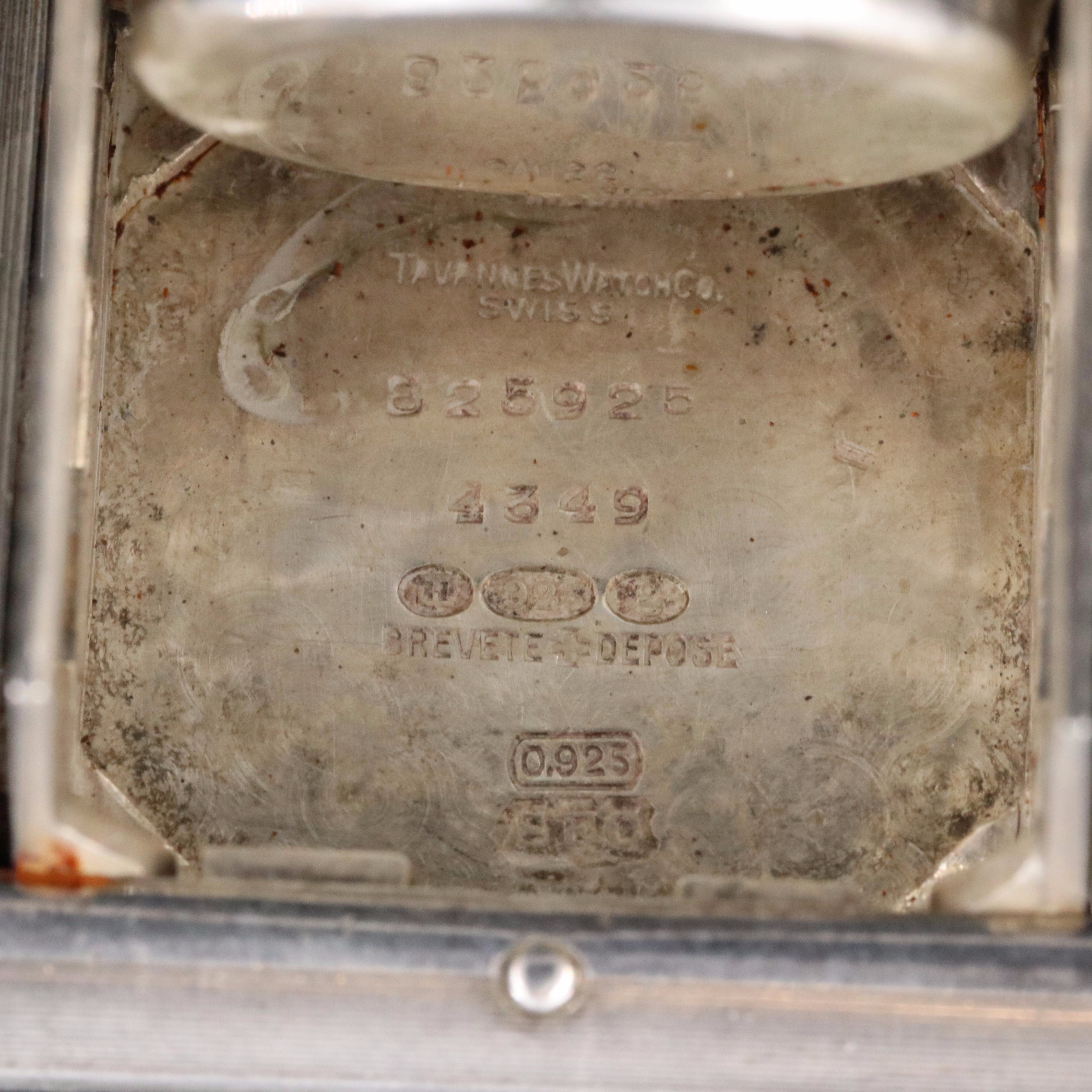 Tavannes "La Captive" Sterling Art Deco Swiss Travel Clock