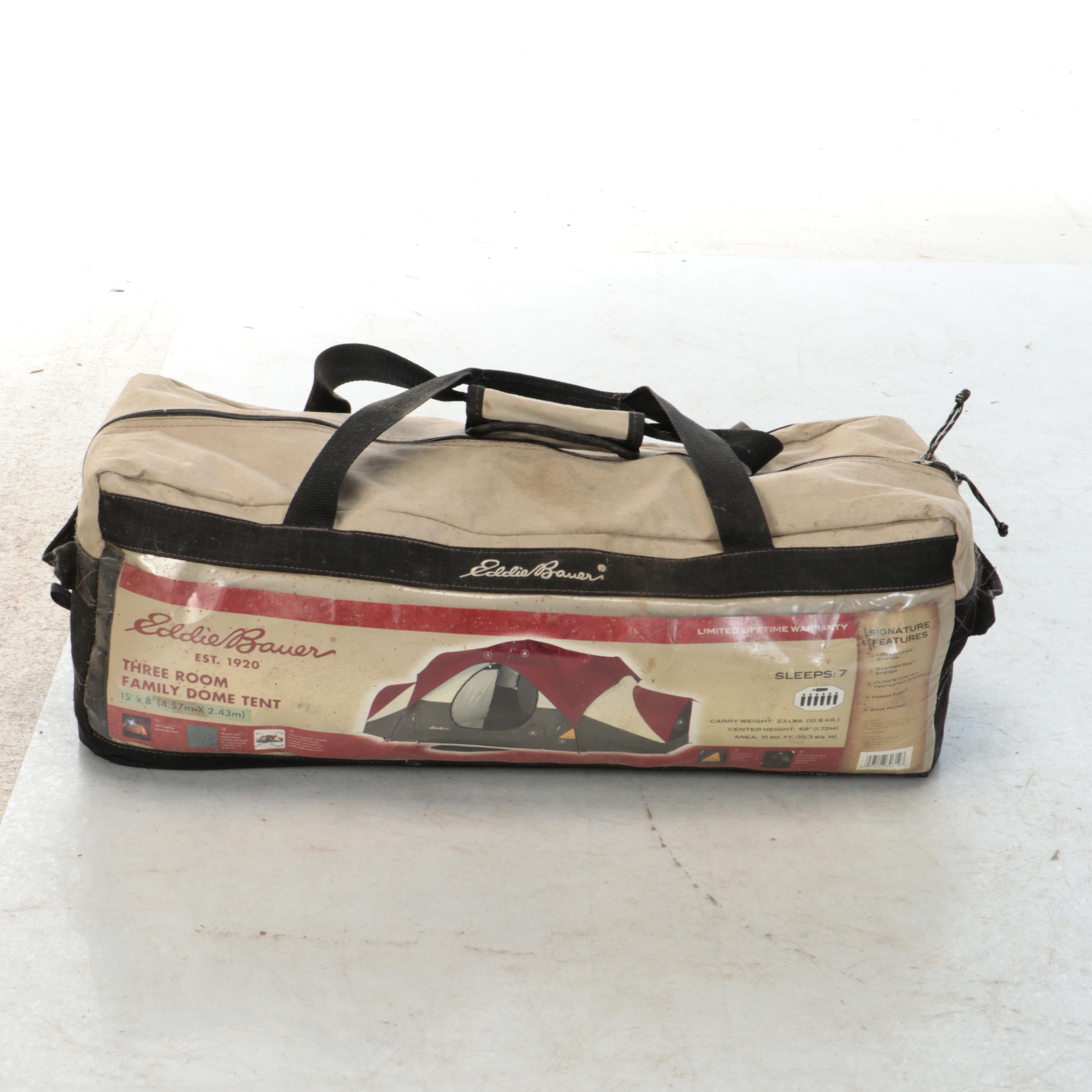 Coca-Cola Classic Cooler with Eddie Bauer Duffel Bag Tent