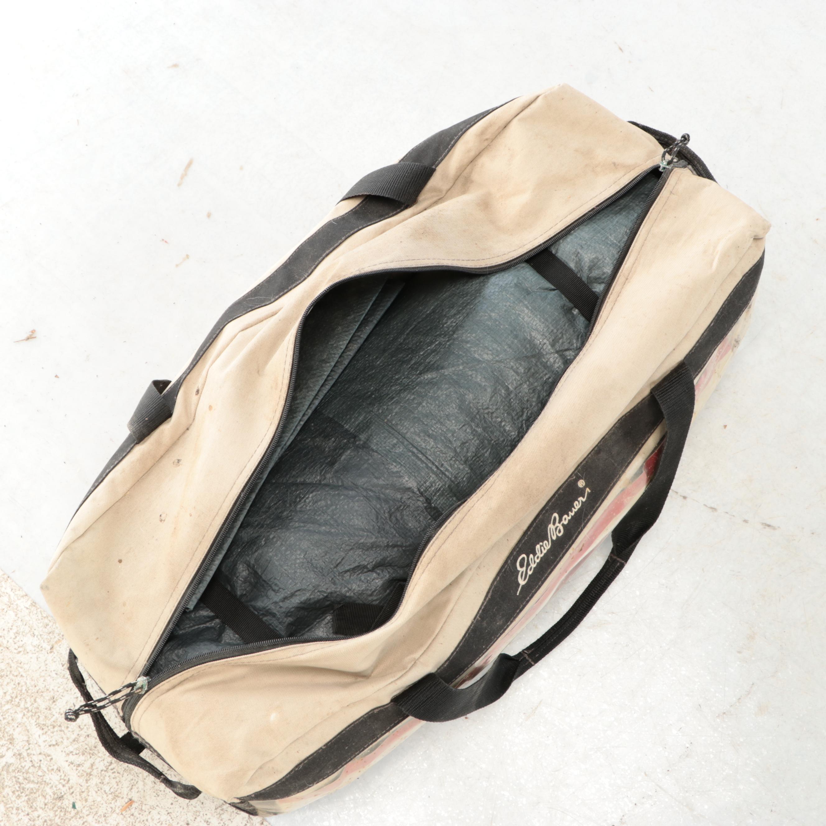 Coca-Cola Classic Cooler with Eddie Bauer Duffel Bag Tent