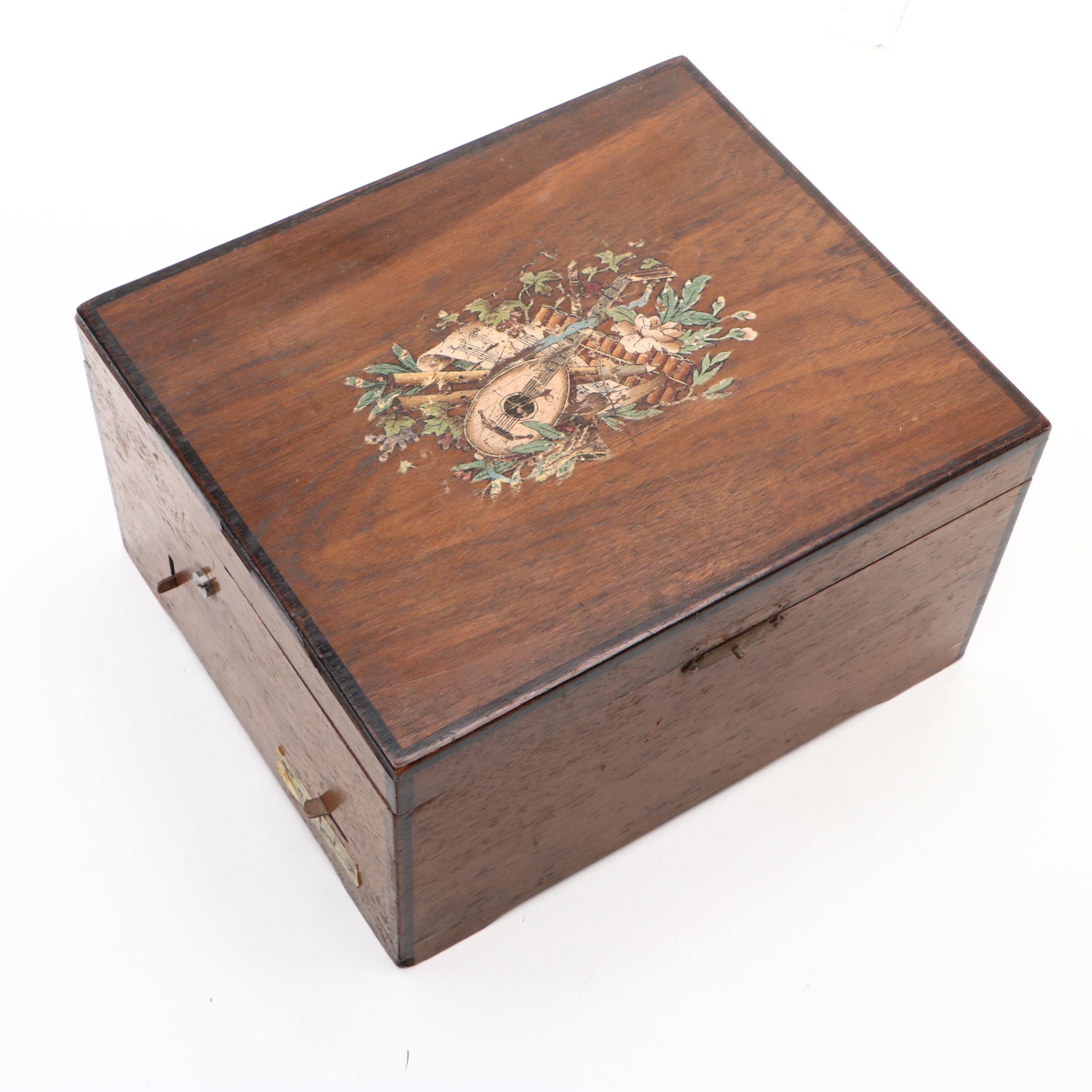 Monopol Wooden Disc Music Box with Monopol Discs