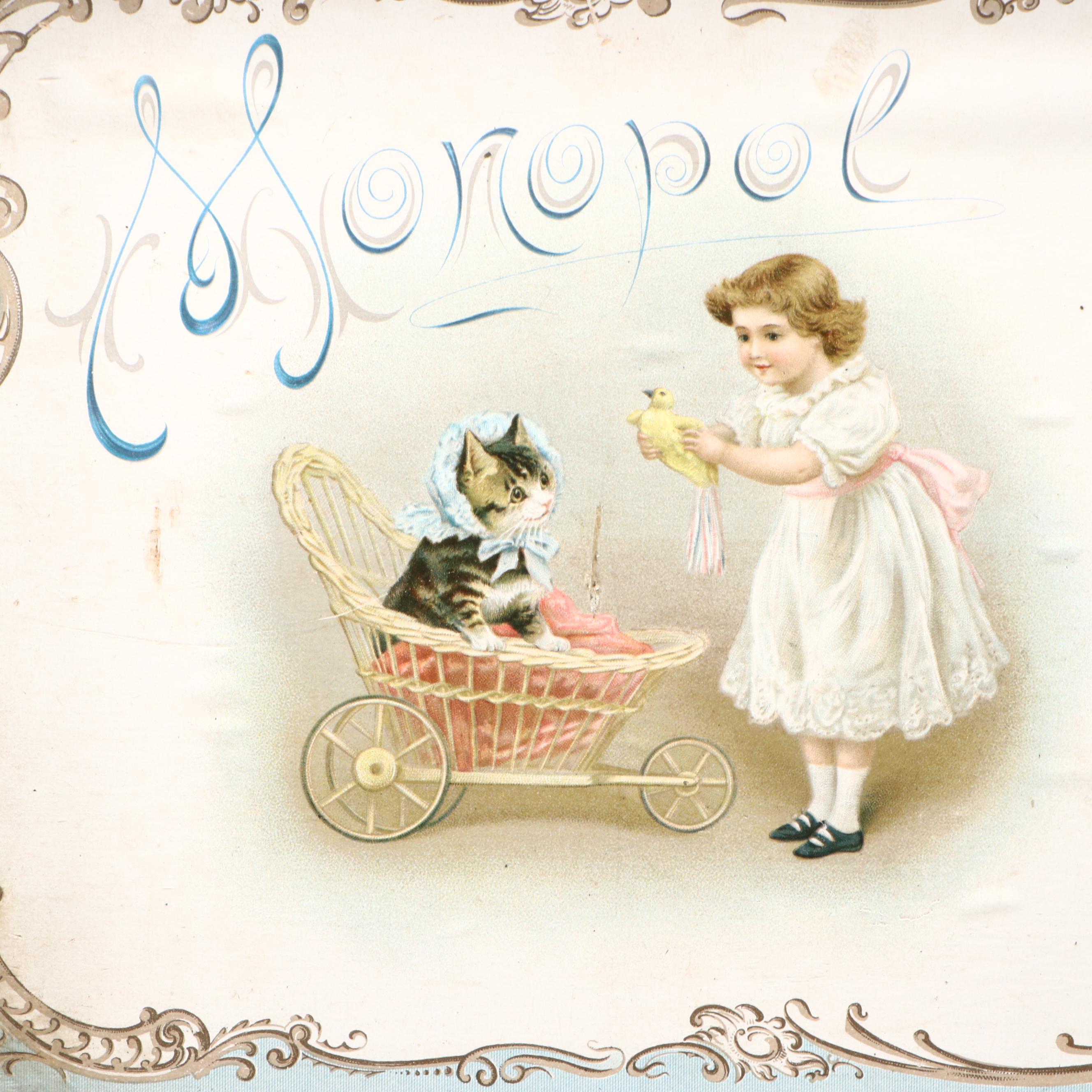 Monopol Wooden Disc Music Box with Monopol Discs