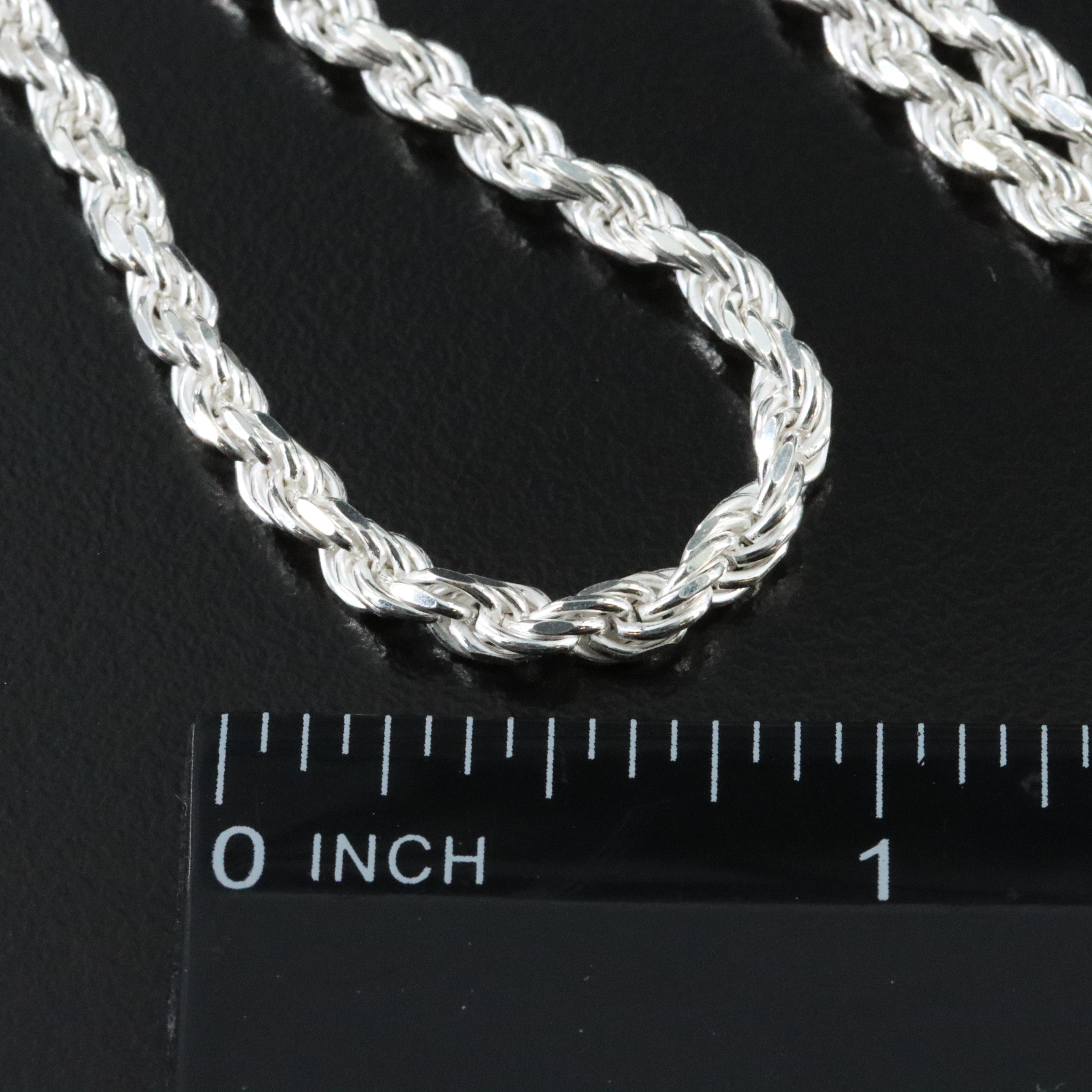 Sterling Rope Chain Necklace