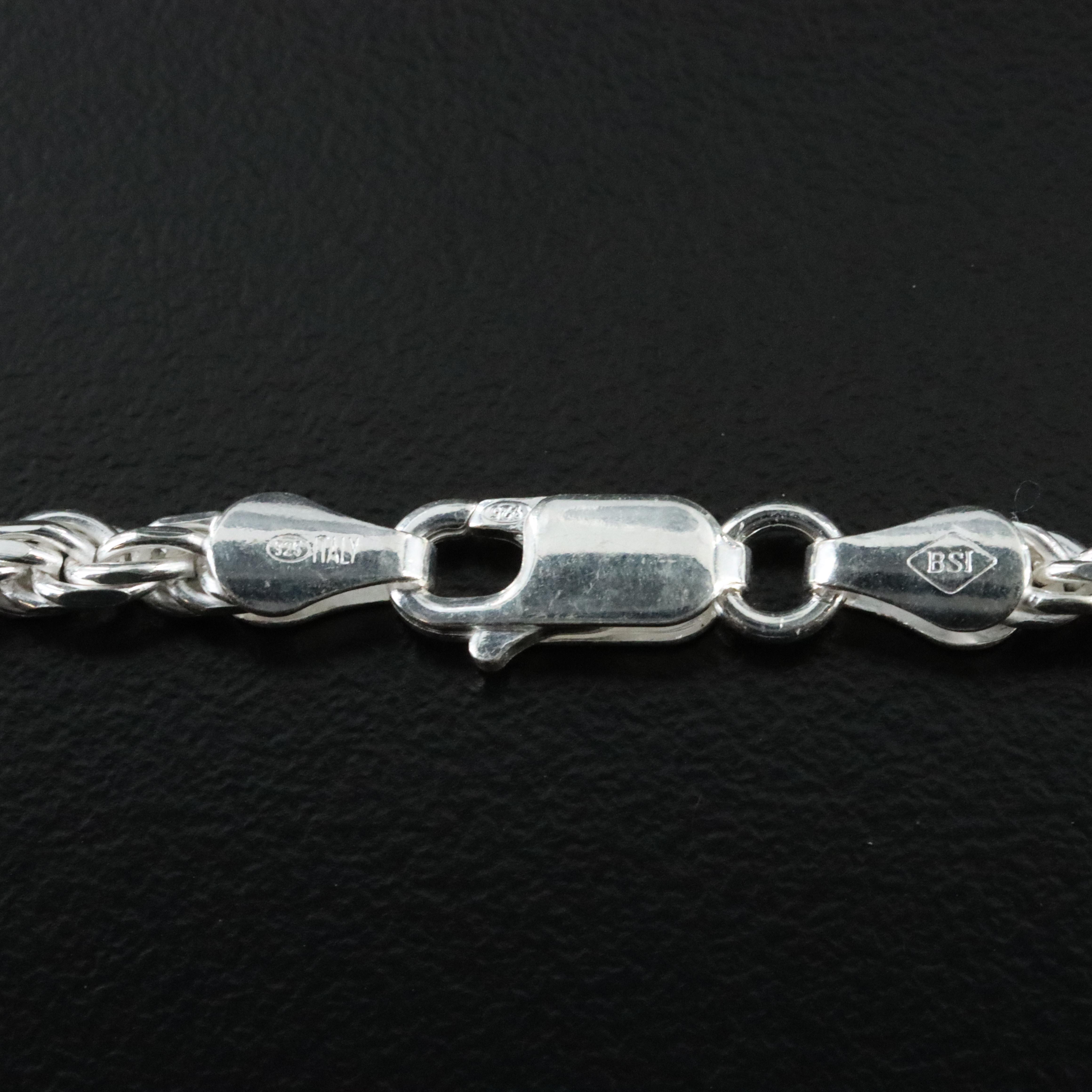 Sterling Rope Chain Necklace