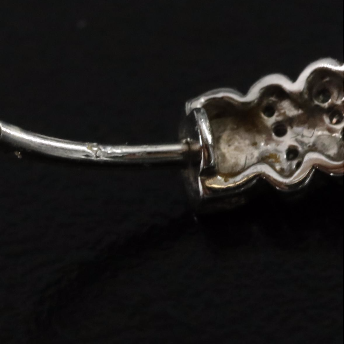 Sterling Diamond Hoop Earrings