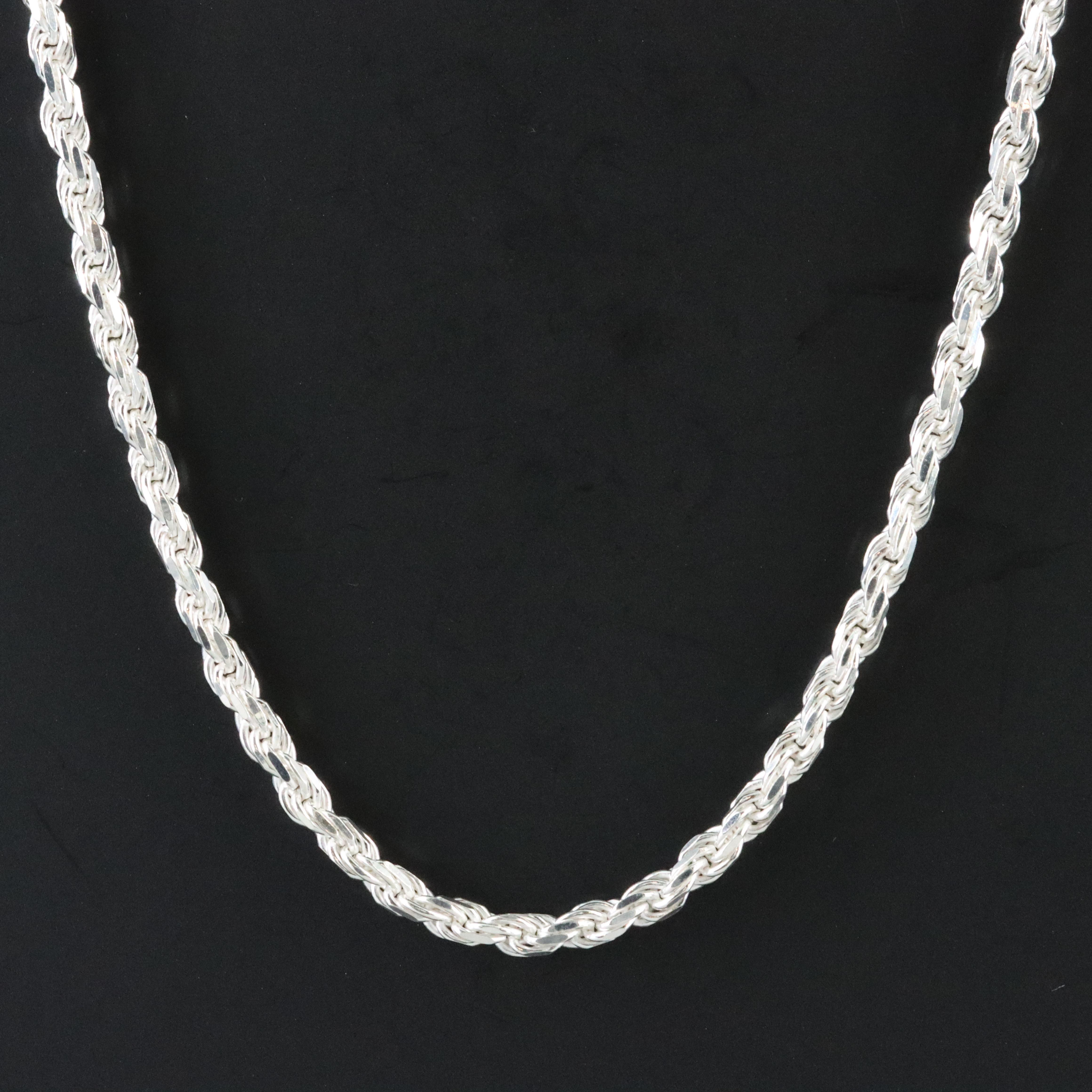 Sterling Rope Chain Necklace