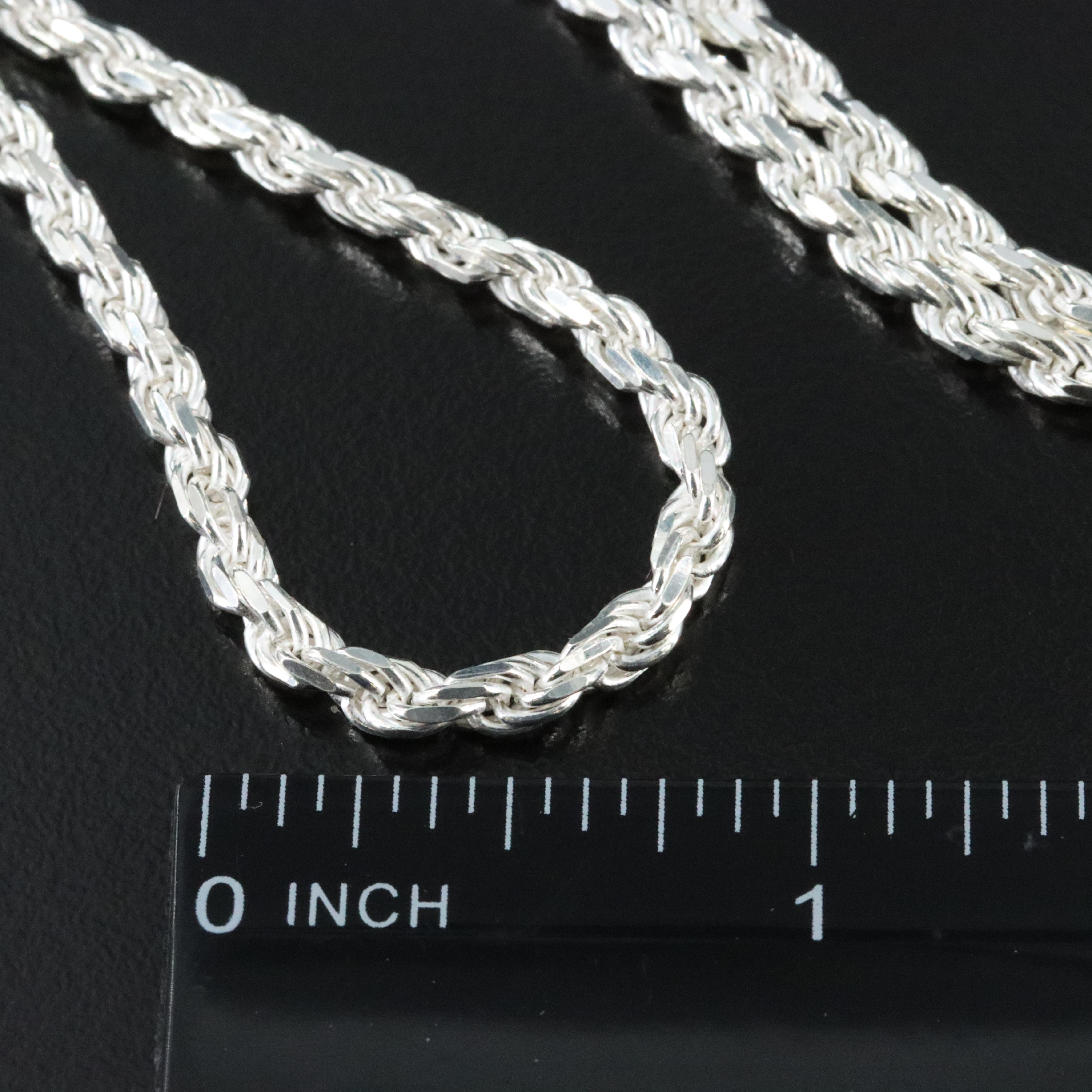 Sterling Rope Chain Necklace