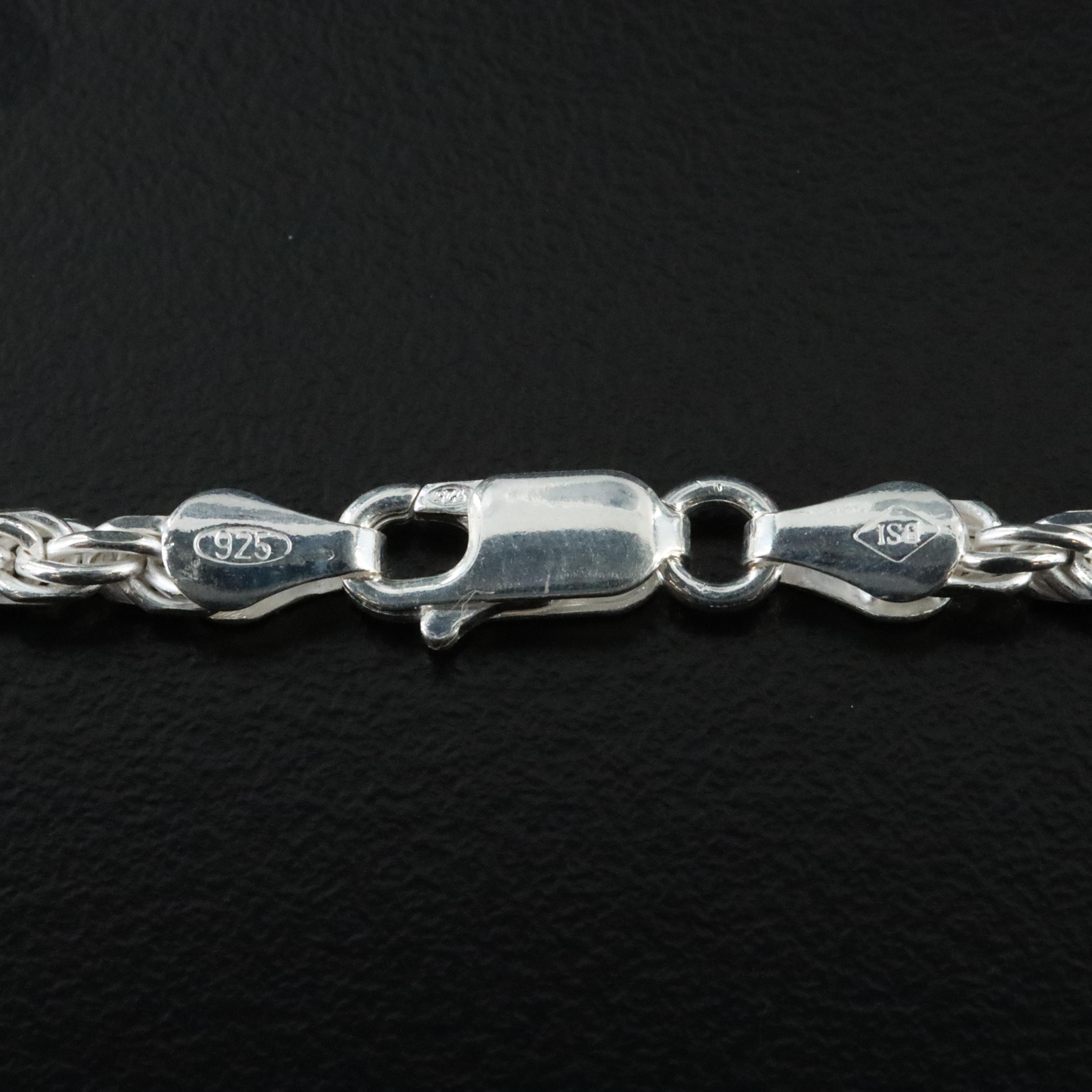 Sterling Rope Chain Necklace