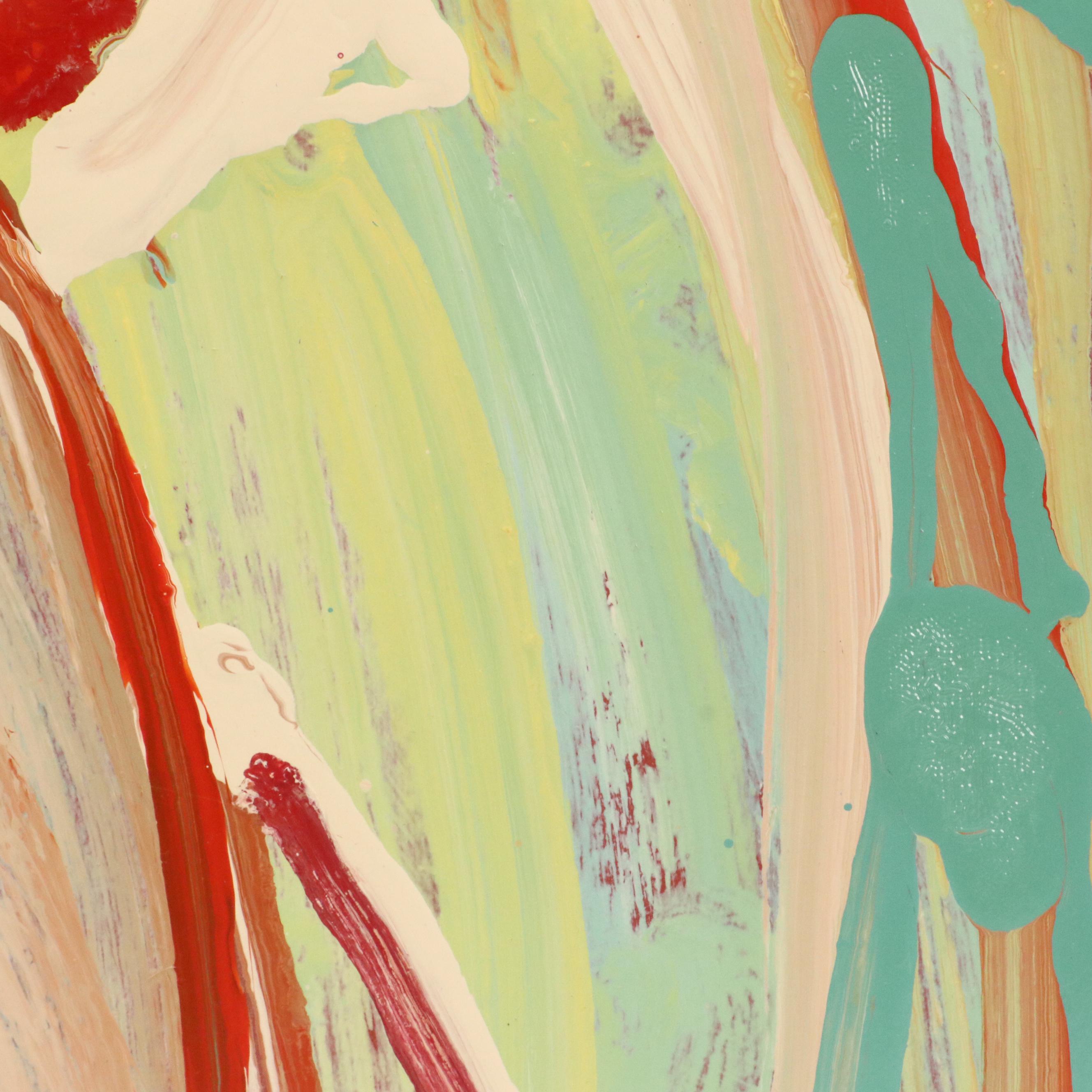 Jack Meanwell Abstract Modern Acrylic Painting, 1980