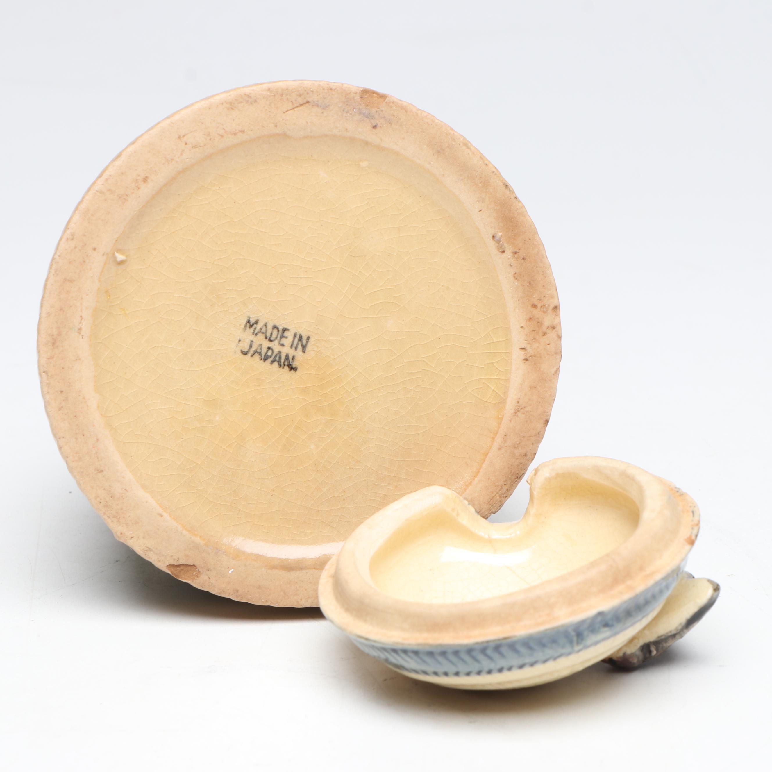 Japanese Beehive Ceramic Honeypot with European and Other Tableware