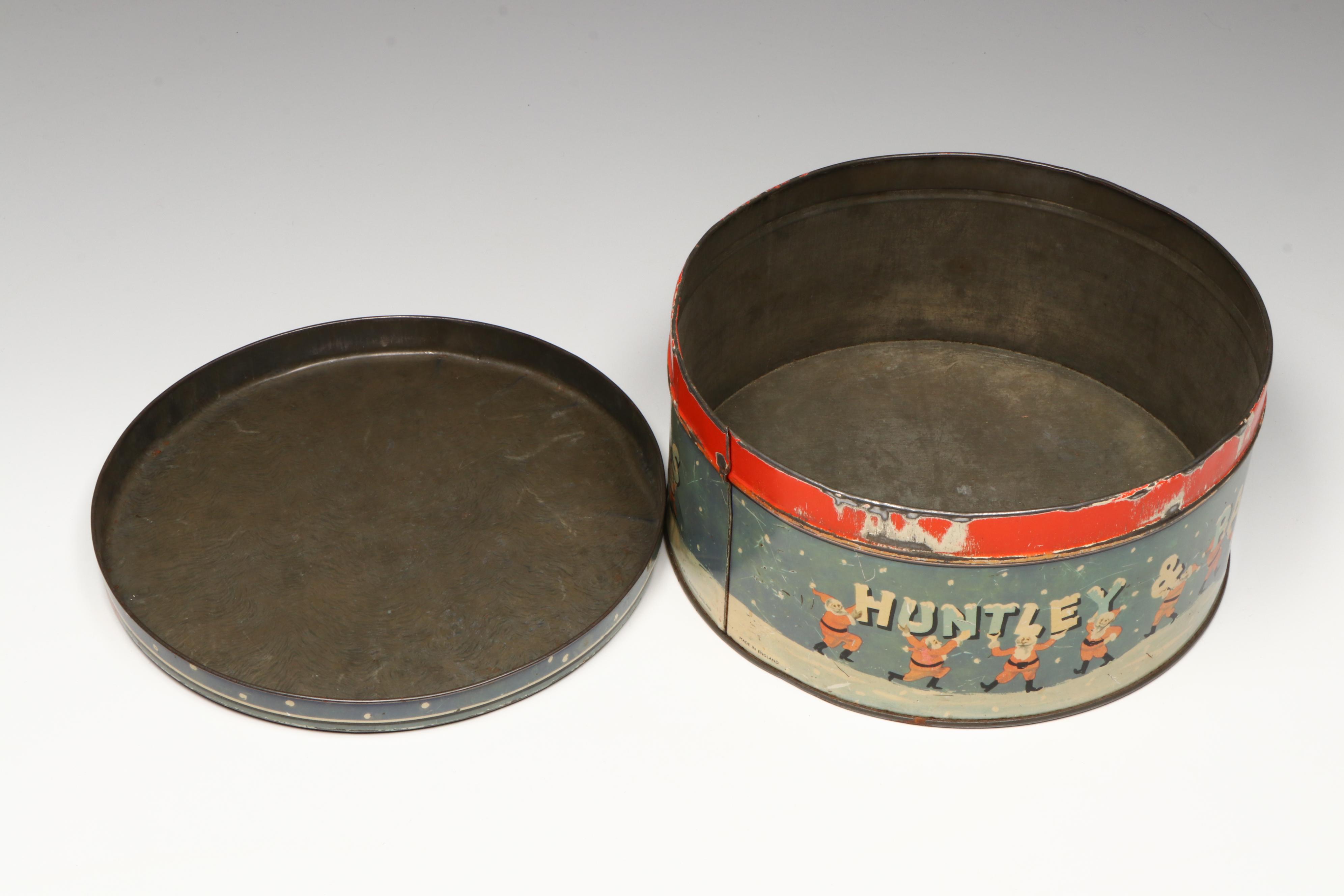 Angel Frosted Glass Candle Holders with Santa Cookie Tin and Figurine