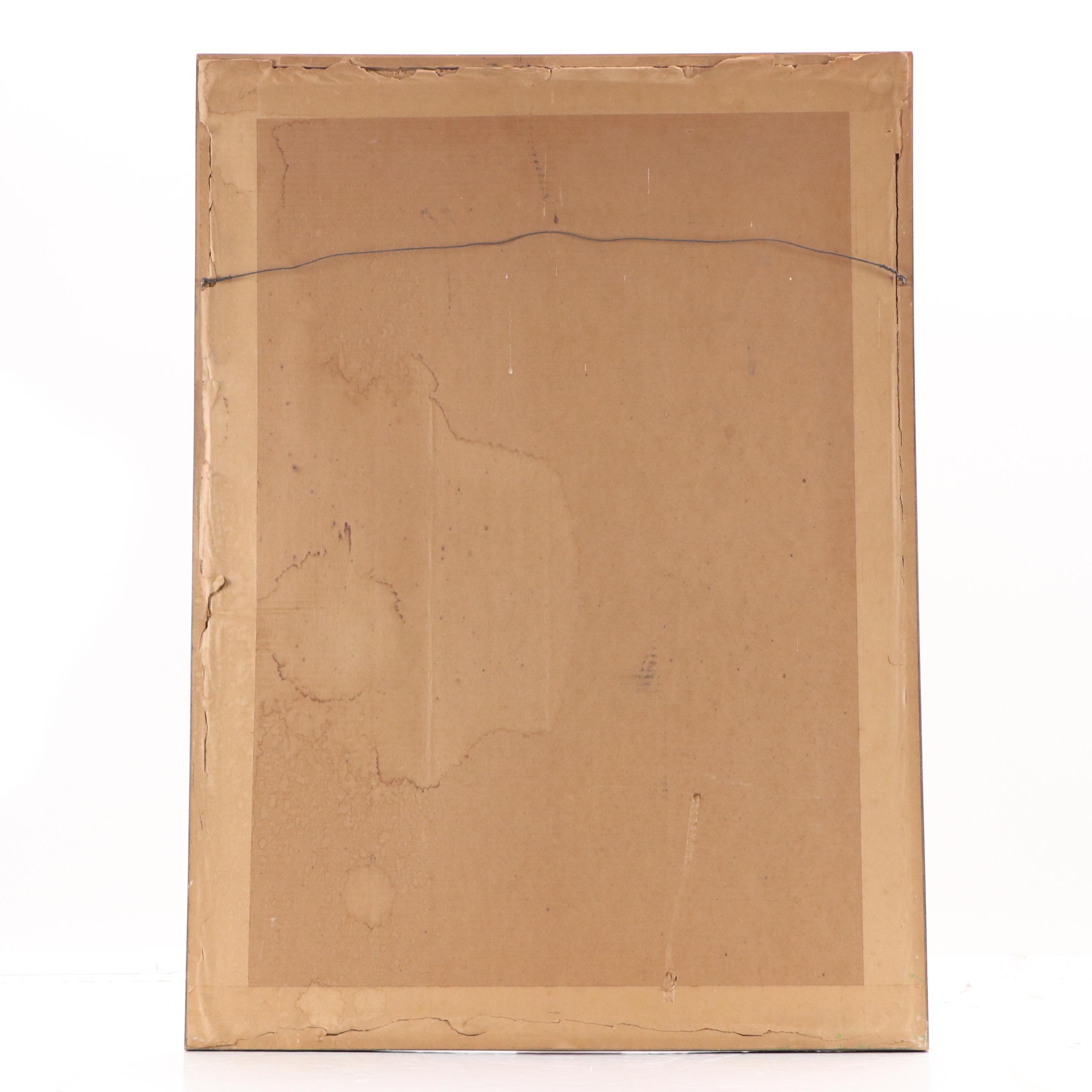 Bullfighting Tournament Lithograph "Plaza de Tientas" After Antonio Cajero