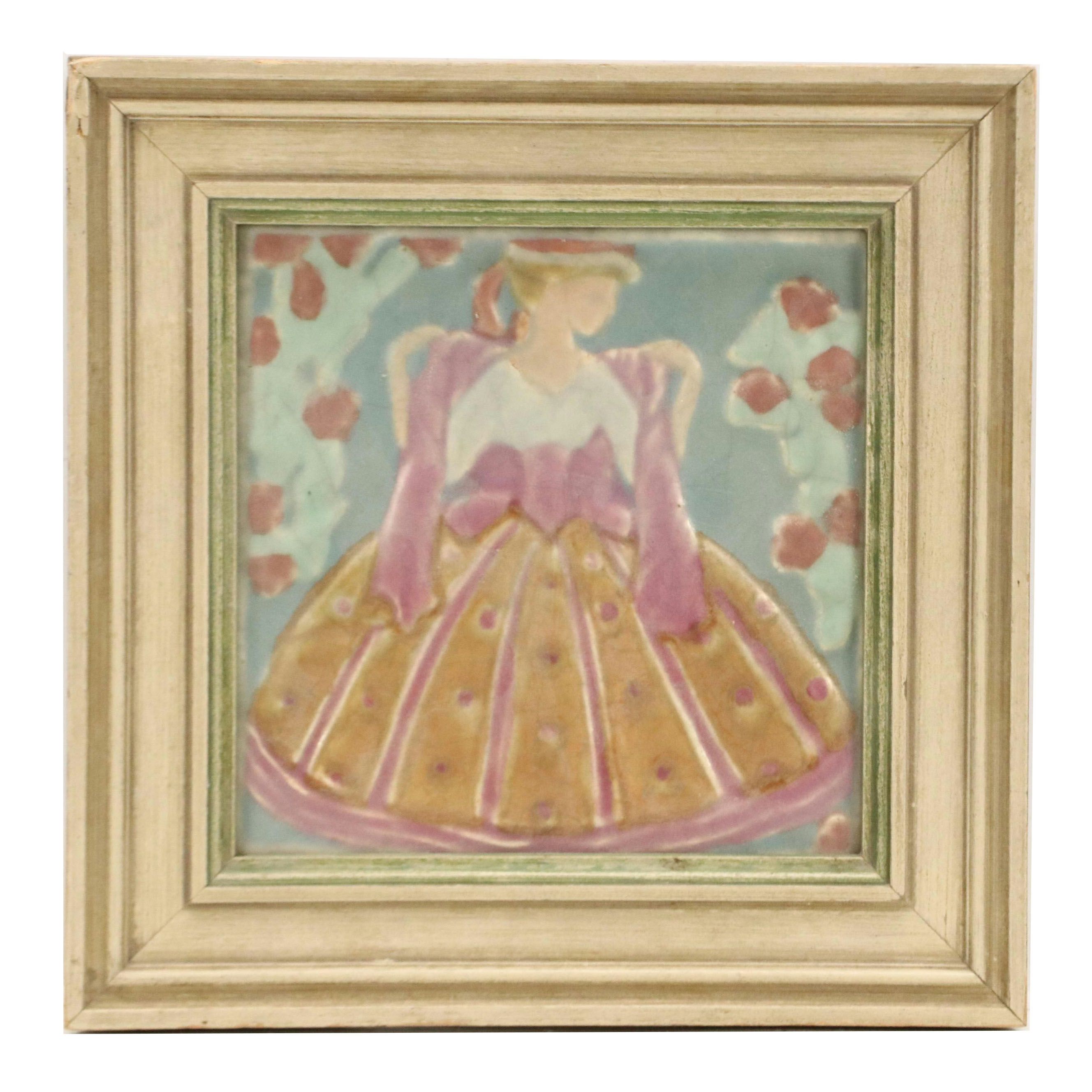Rookwood Pottery Southern Bell Architectural Faïence Tile, Early 20th Century